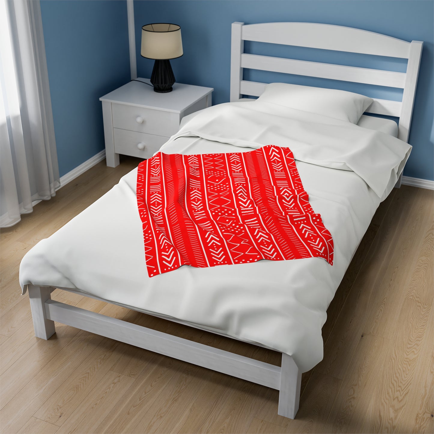 Red and White Plush Blanket