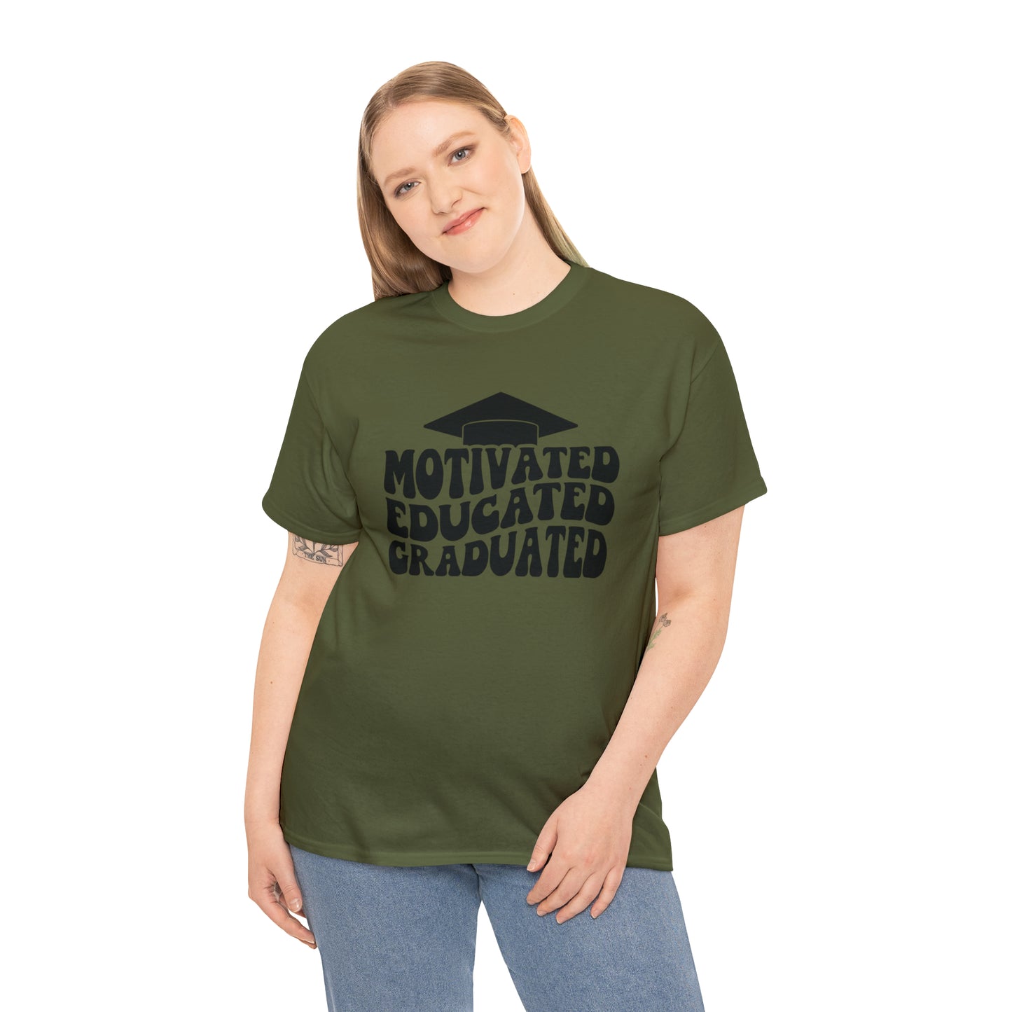 Motivated..Educated..Graduated Cotton Tee