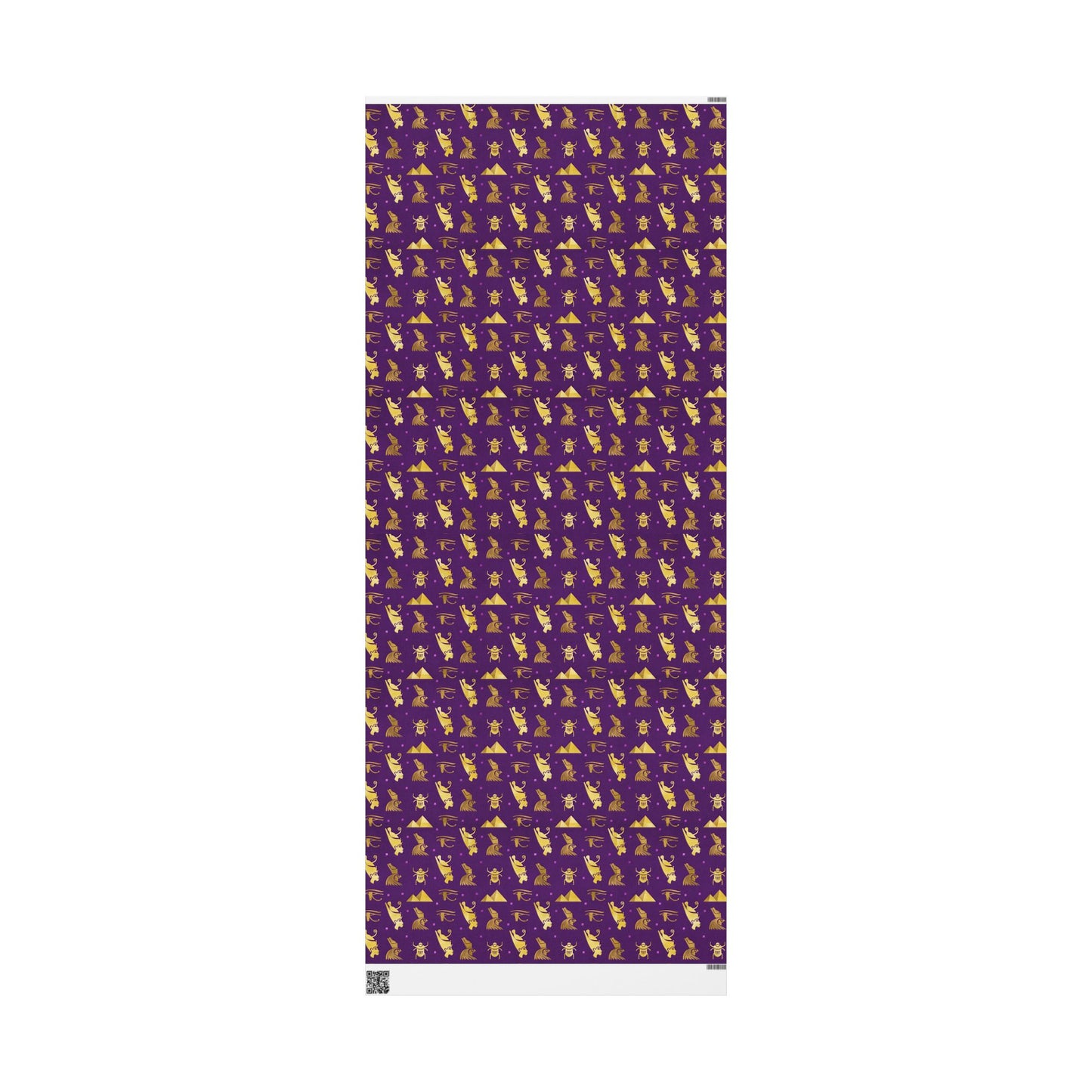 Purple and Gold Egyptian Wrapping Papers | African Wrapping Paper | Afrocentric Wrapping Paper | Ankh Craft Paper