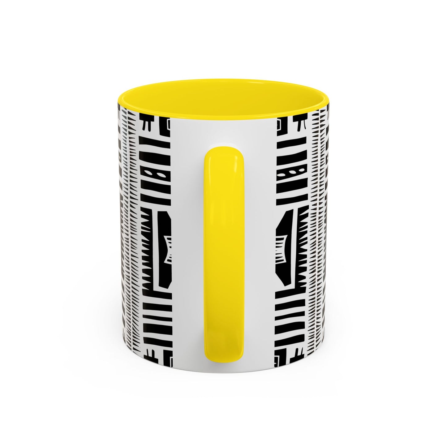 Boho Chic Accent Coffee Mug - Unique Black and White Design, Perfect Gift for Her, Modern Home Decor, Coffee Lover, Tea Enthusiast