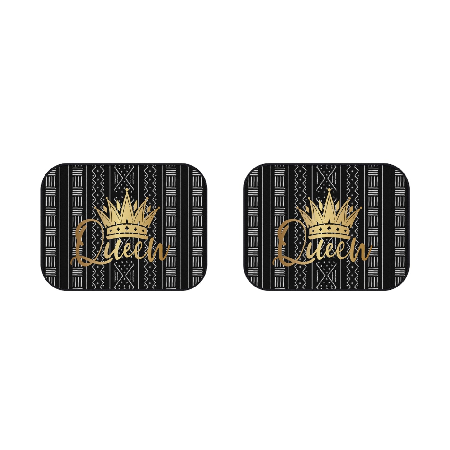 Queen Mudcloth Inspired Car Mats (2x Rear)