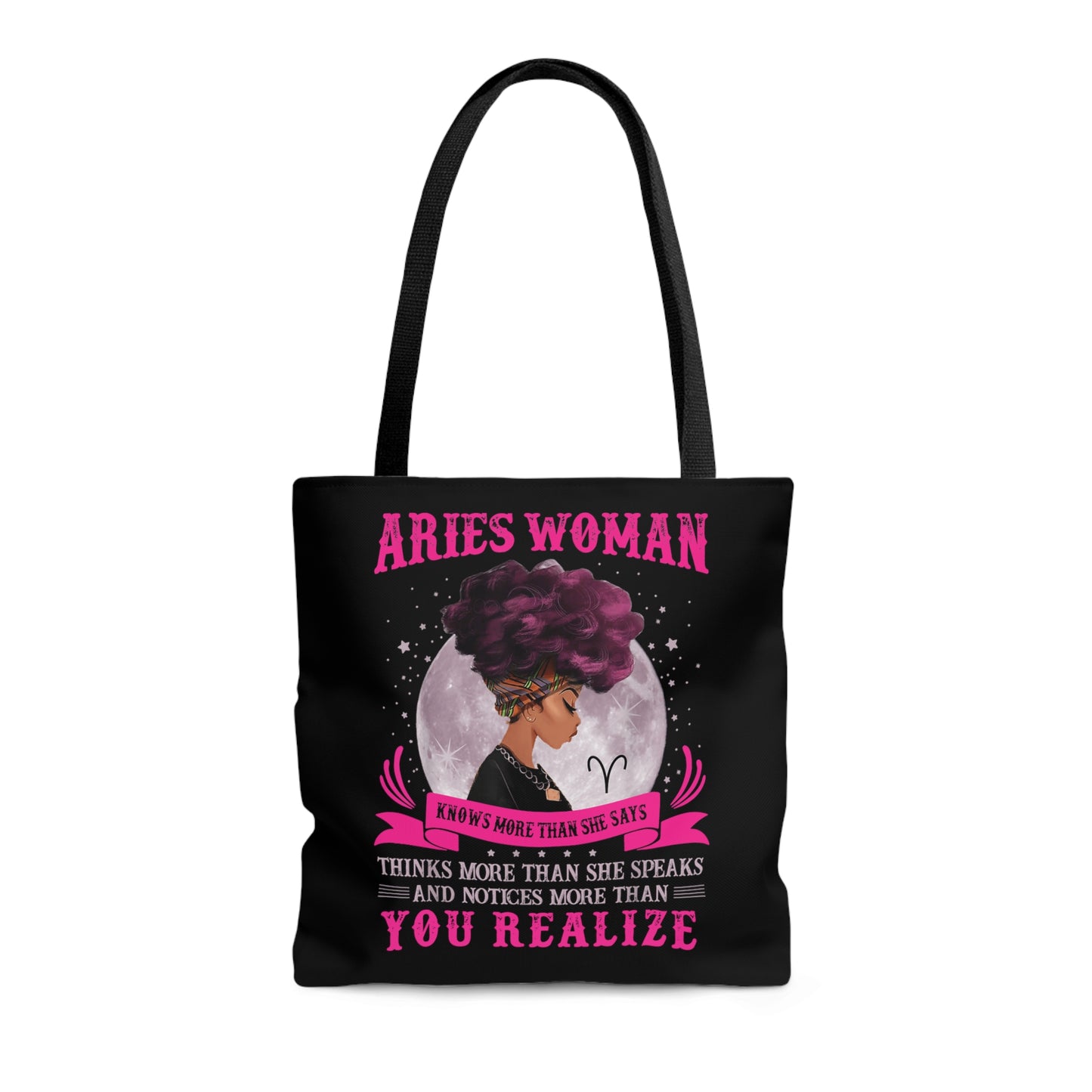 Aries Woman Tote Bag (Add Your Name!)