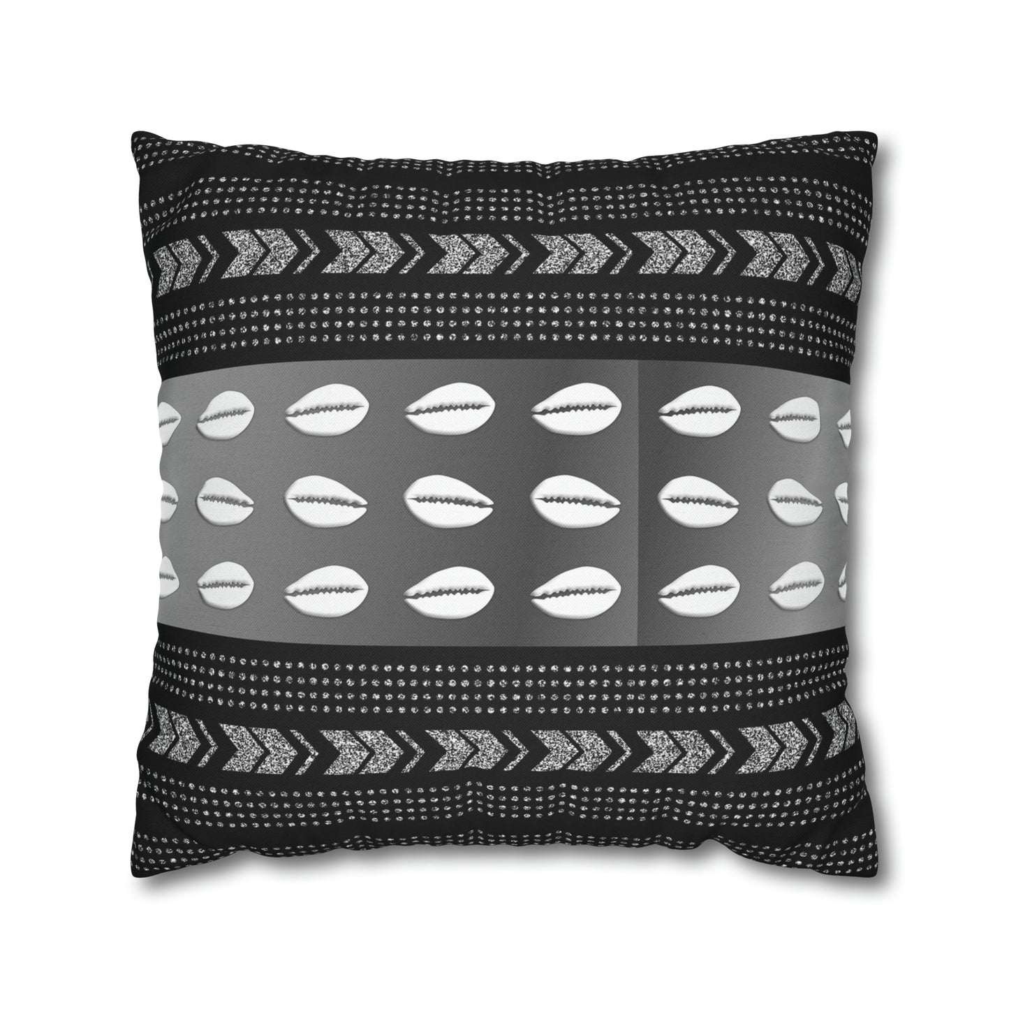 Cowrie Shell Ankara Square Pillow Case | Afrocentric Pillow Case