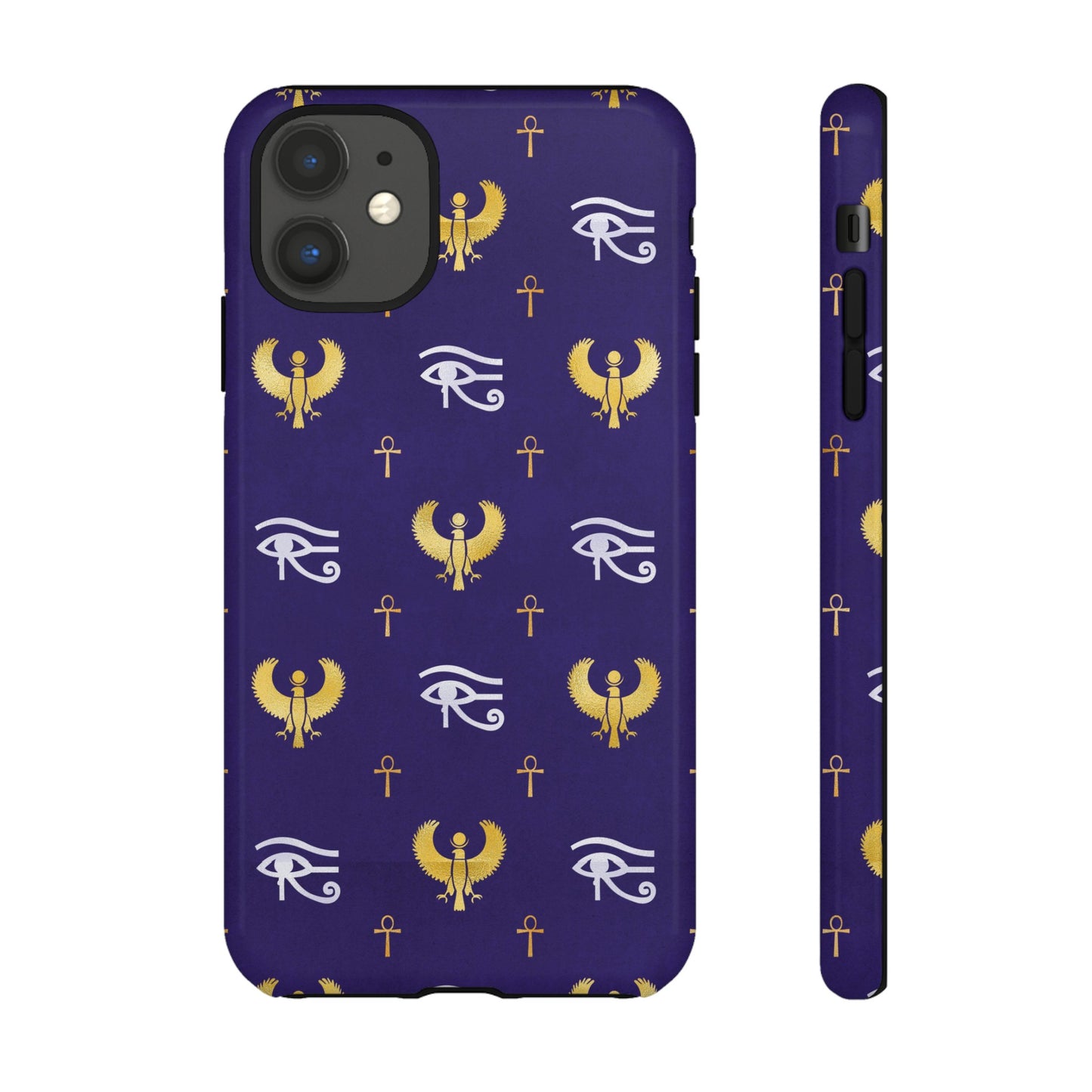 Blue Gold Egyptian iPhone Tough Cases | Egyptian iPhone Case | Afrocentric iPhone Case