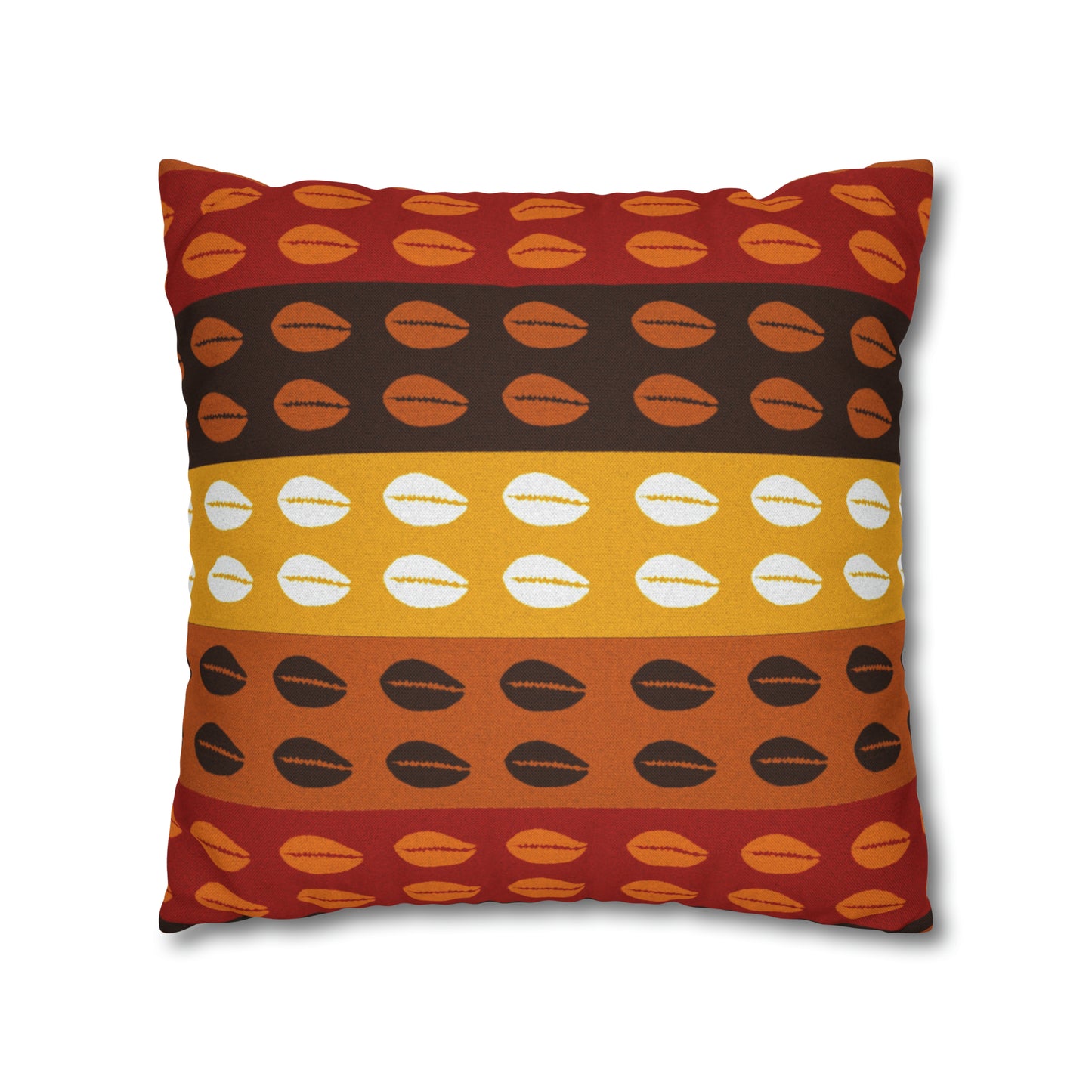 Colorful Cowrie Shell Square Pillow Case | Afrocentric Pillow Case