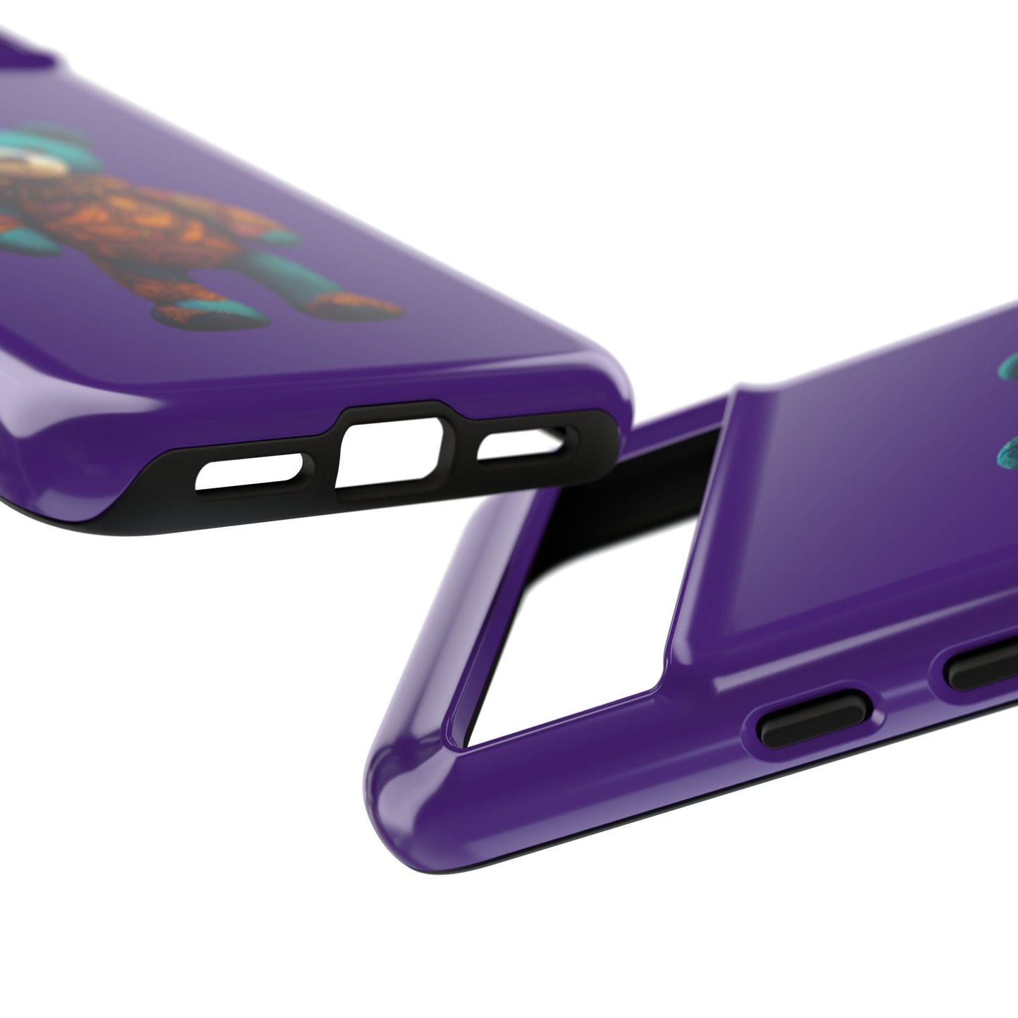Purple and Blue Bear Google Pixel Tough Cases | African Google Pixel Case | Afrocentric Google Pixel Case