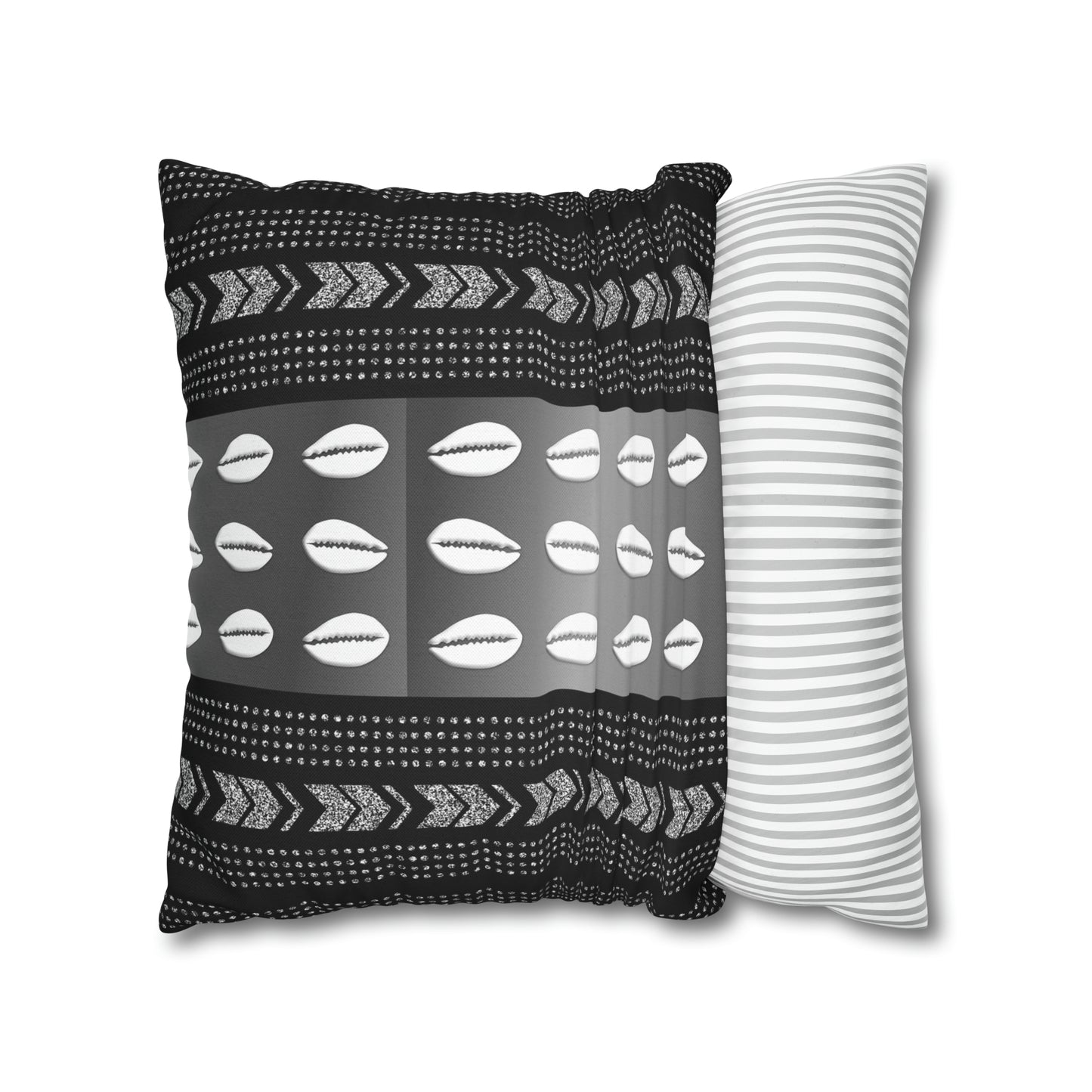 Cowrie Shell Ankara Square Pillow Case | Afrocentric Pillow Case