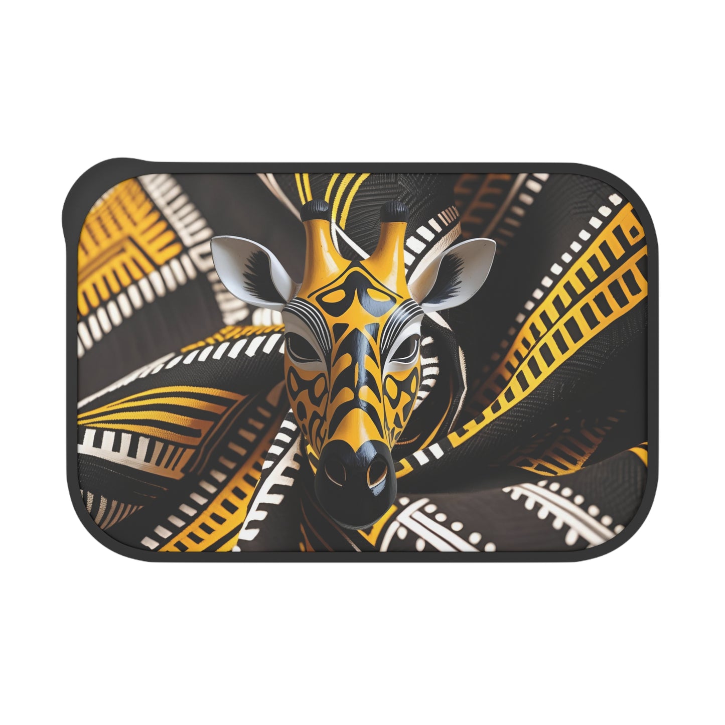 Colorful Giraffe Bento Box with Utensils, Eco-Friendly Meal Prep Container, Kids Lunch Box, Animal Lover Gift, Stylish Food Storage