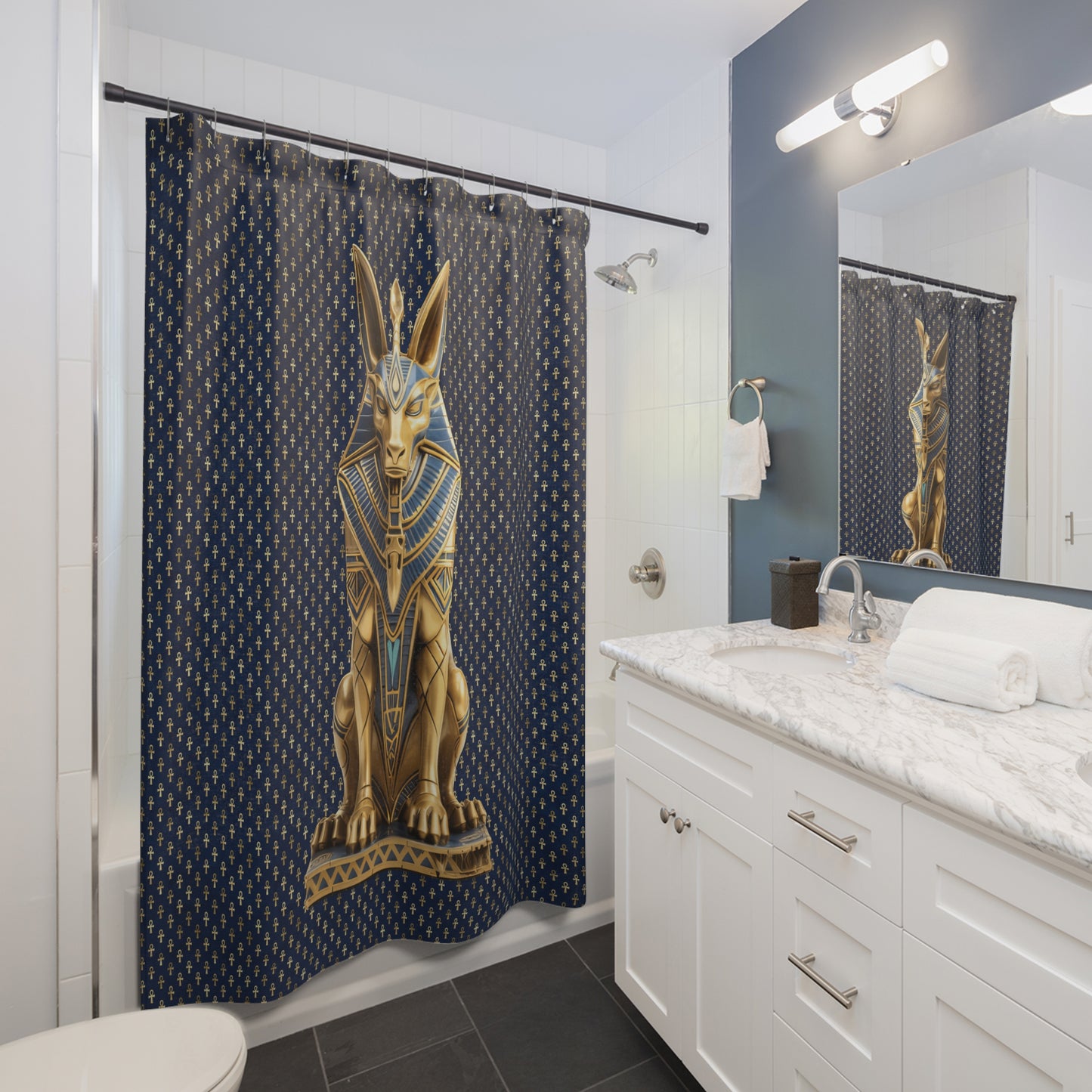Anubis Egyptian Shower Curtain