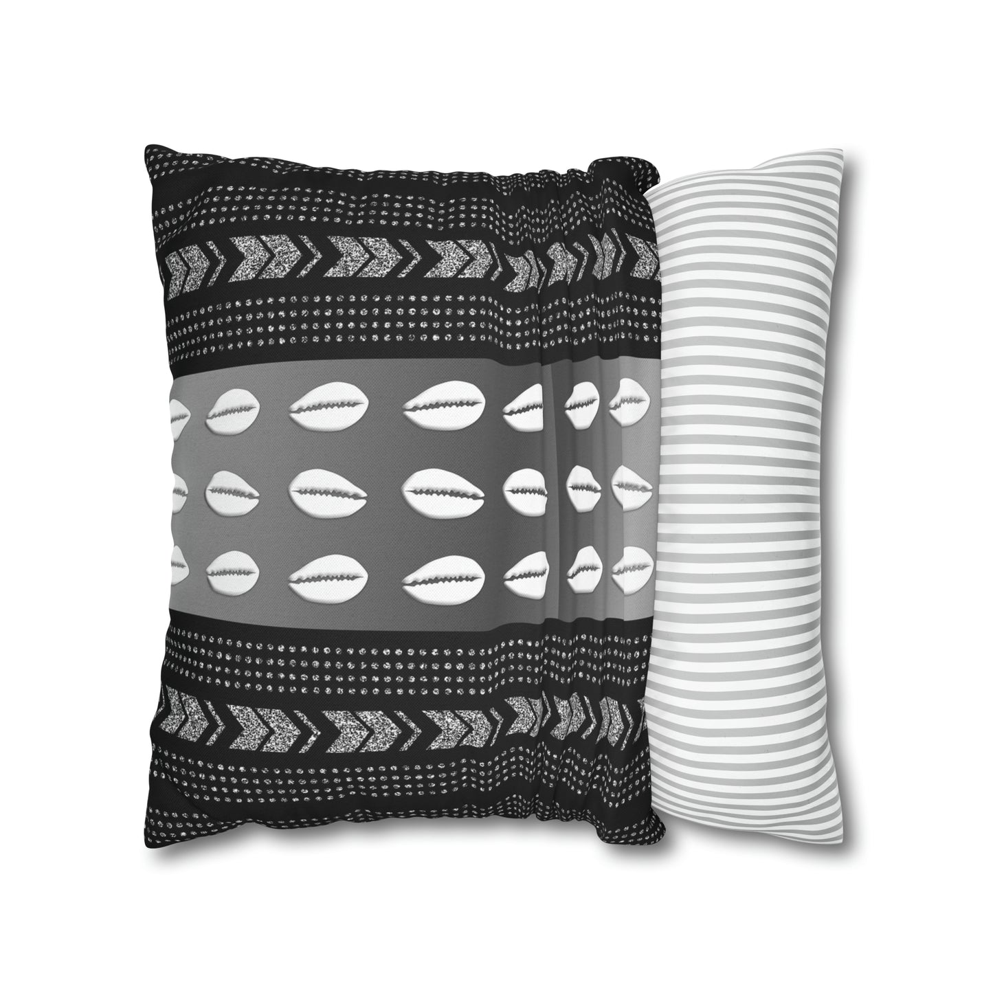 Cowrie Shell Ankara Square Pillow Case | Afrocentric Pillow Case