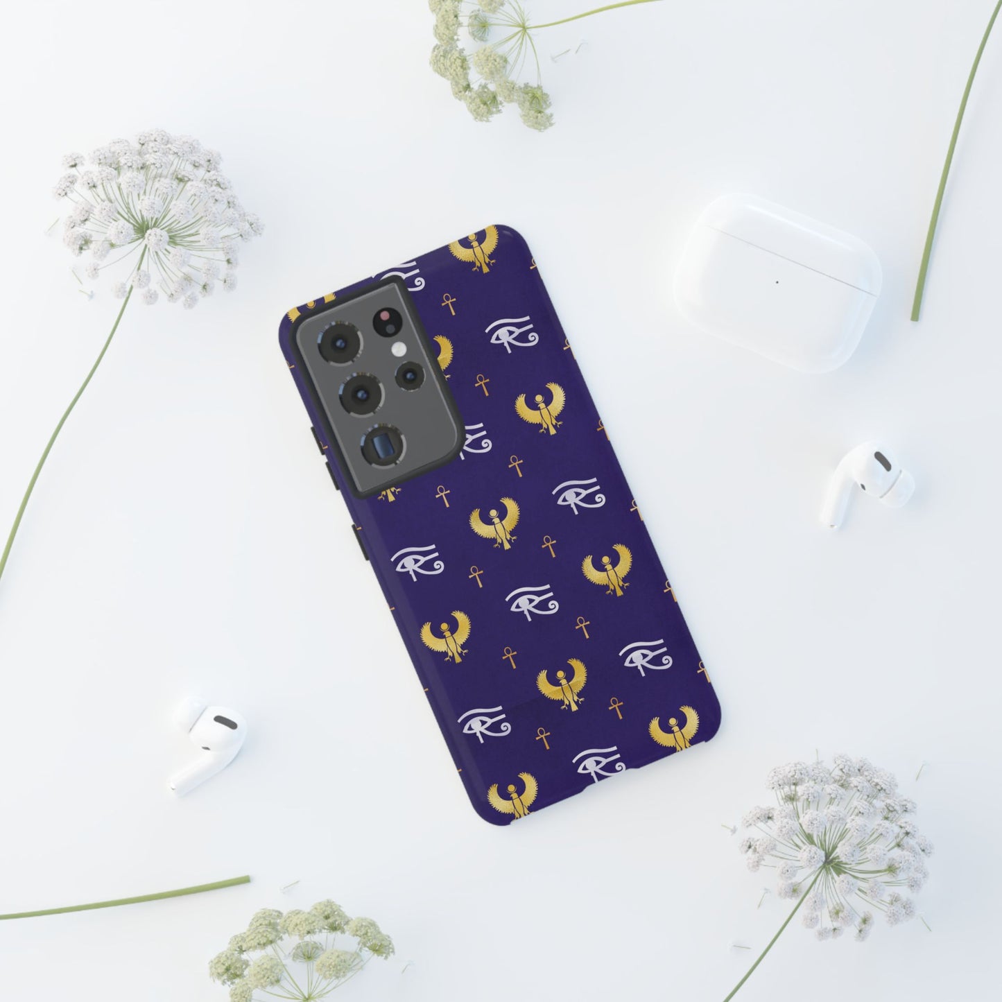 Blue Gold Egyptian Samsung Tough Cases | African Samsung Case | Afrocentric Samsung Case | Egyptian Samsung Case