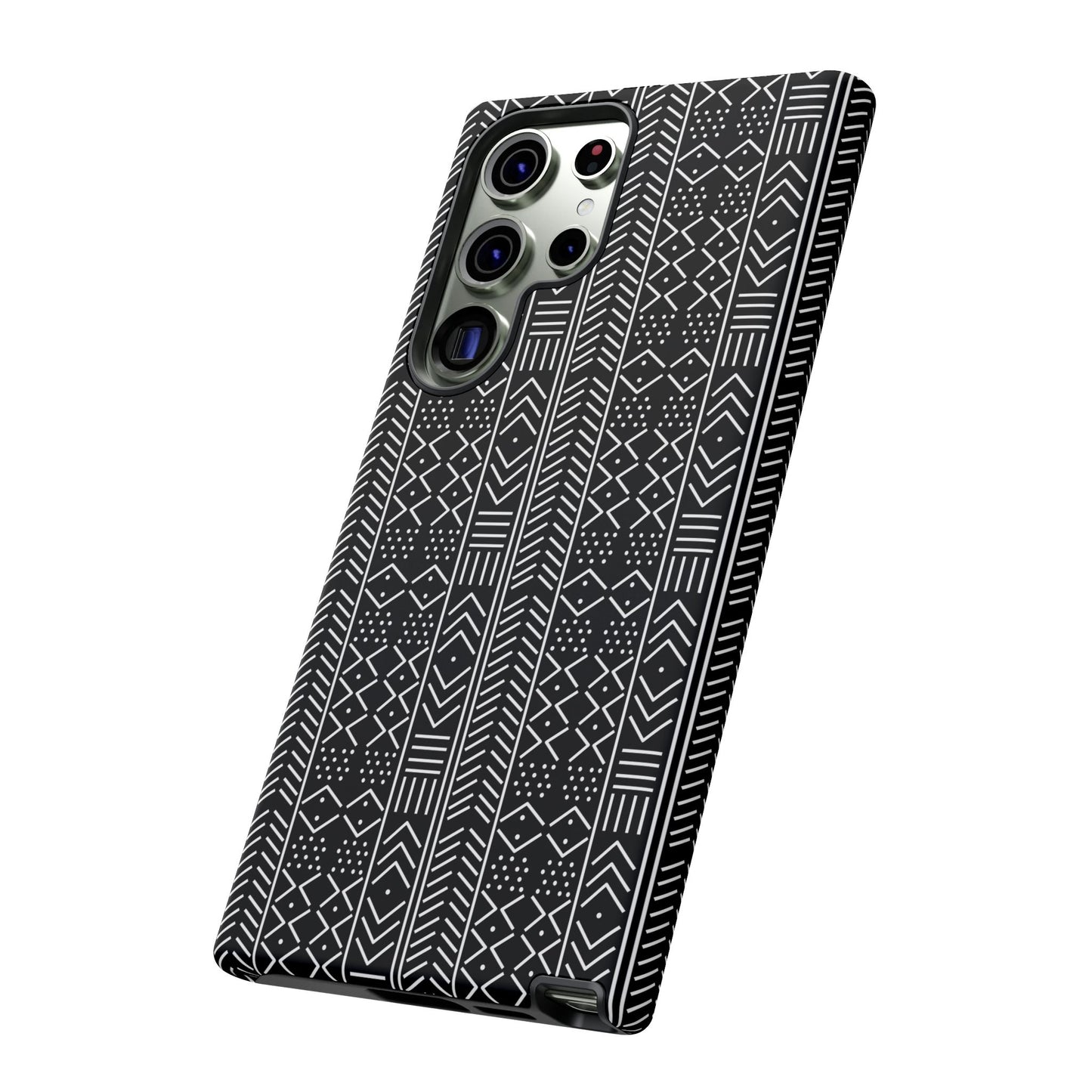 Black & White Mudcloth Samsung Tough Cases | African Samsung Case | Afrocentric Samsung Case