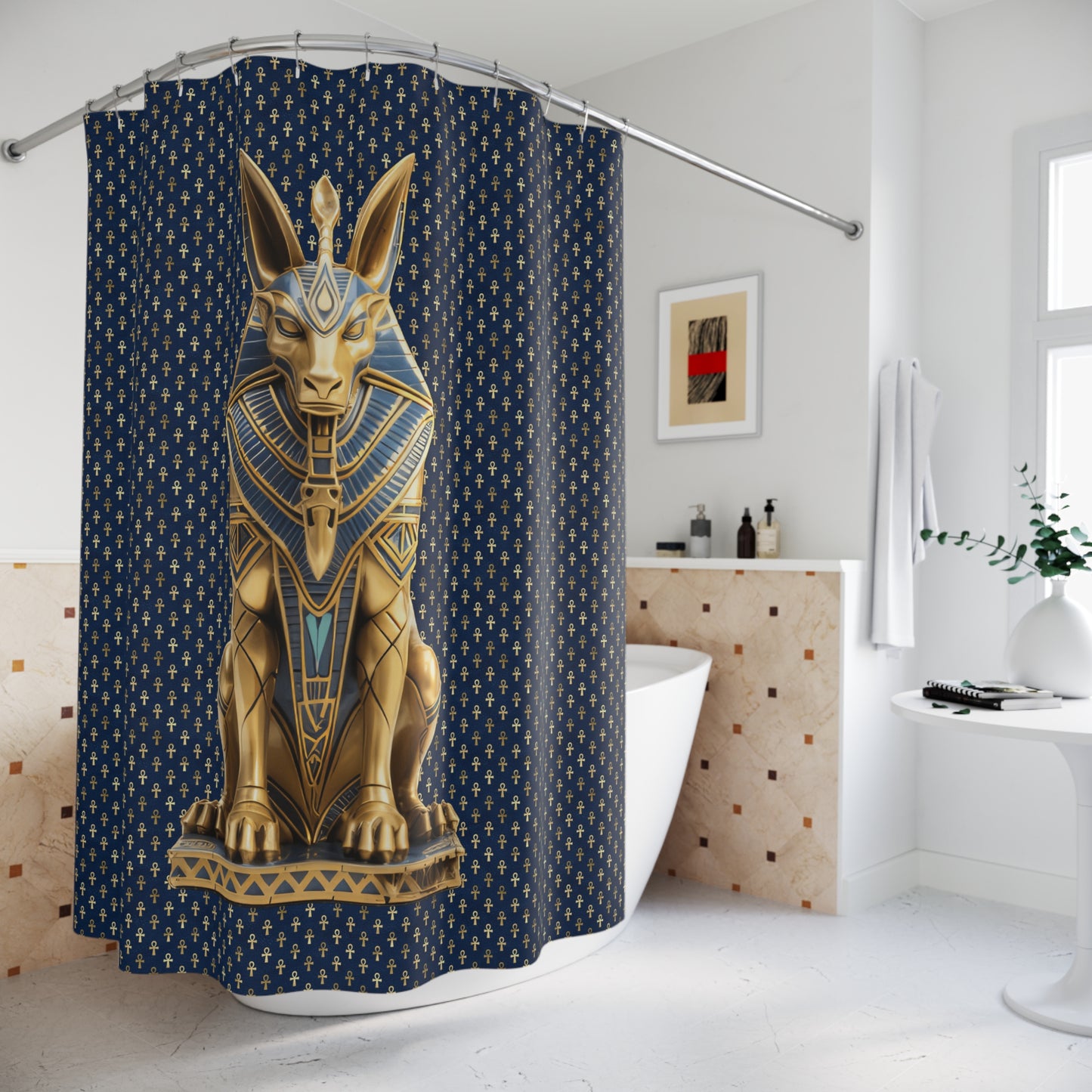 Anubis Egyptian Shower Curtain