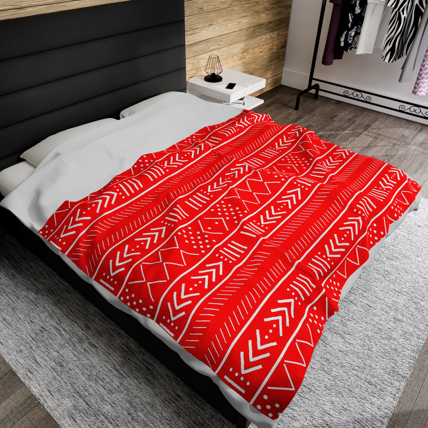 Red and White Plush Blanket