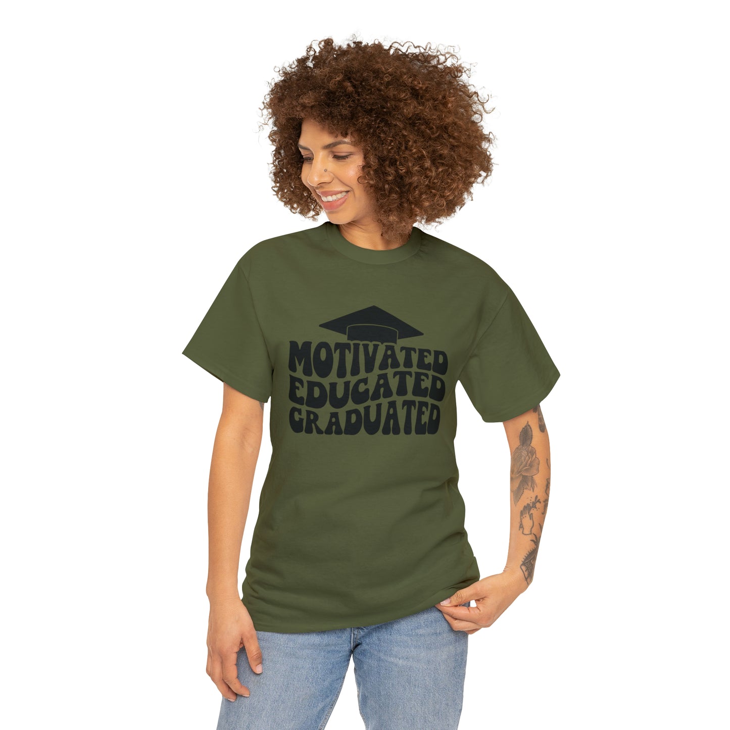 Motivated..Educated..Graduated Cotton Tee