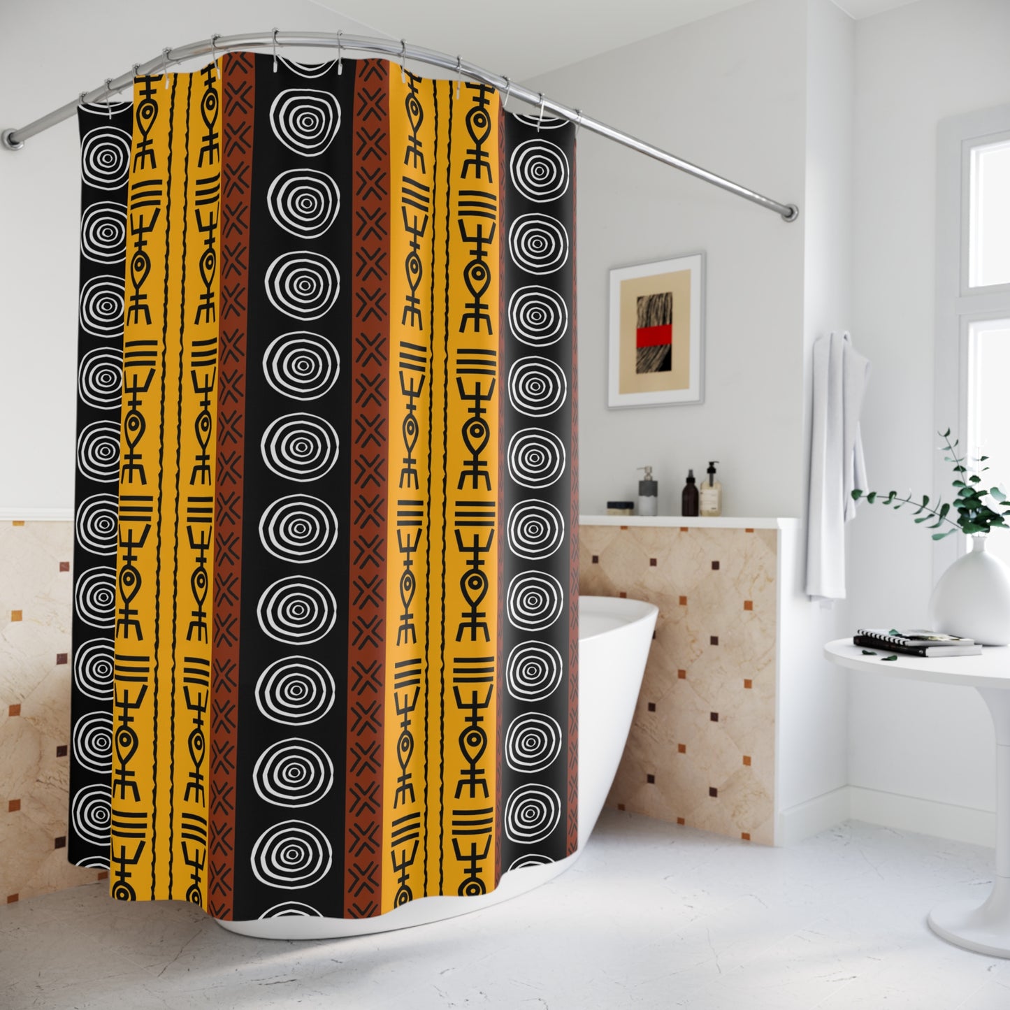 Tribal Mudcloth Design Shower Curtain