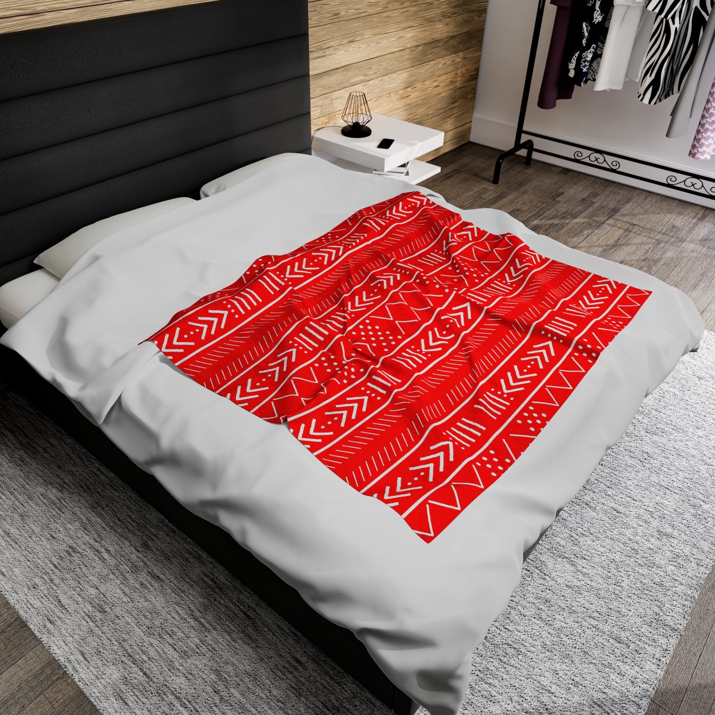 Red and White Plush Blanket