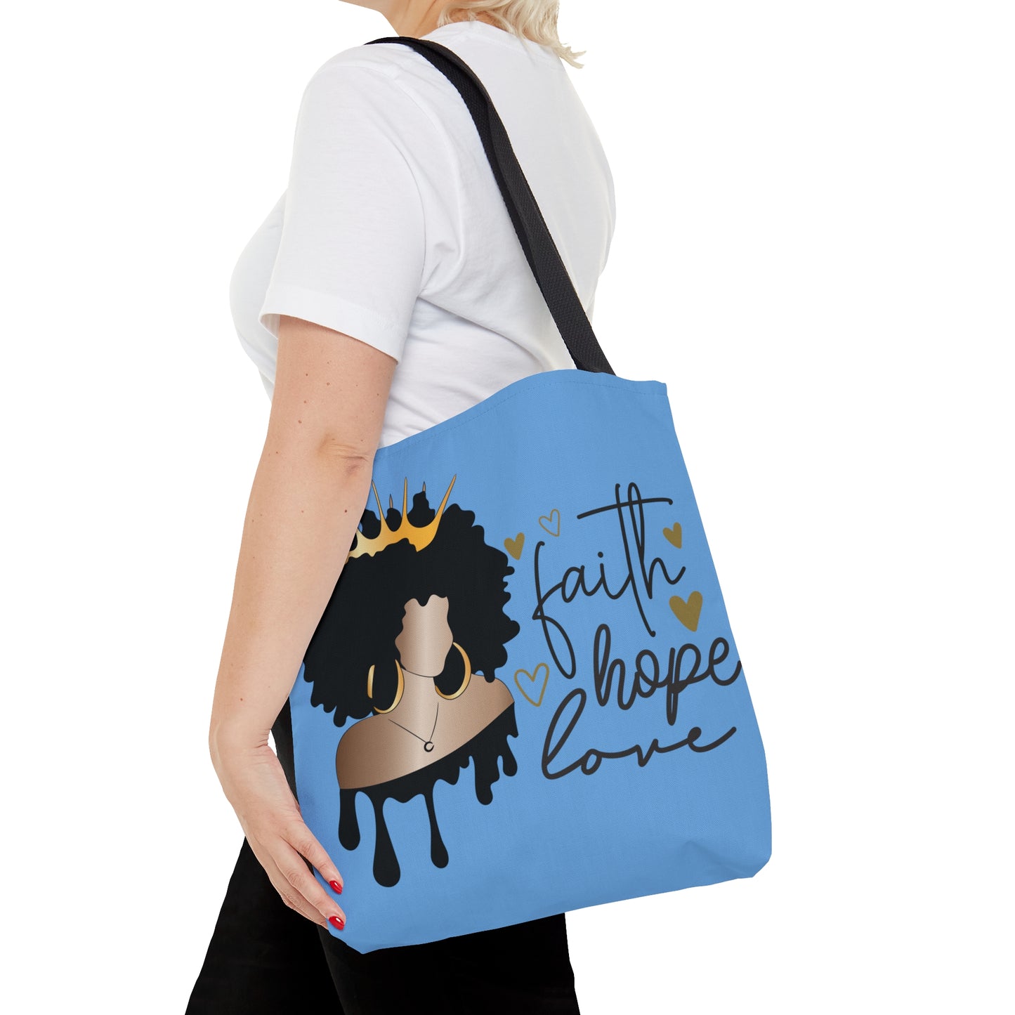 Columbia Blue Faith...Hope...Love Tote Bag (Add Your Name!)