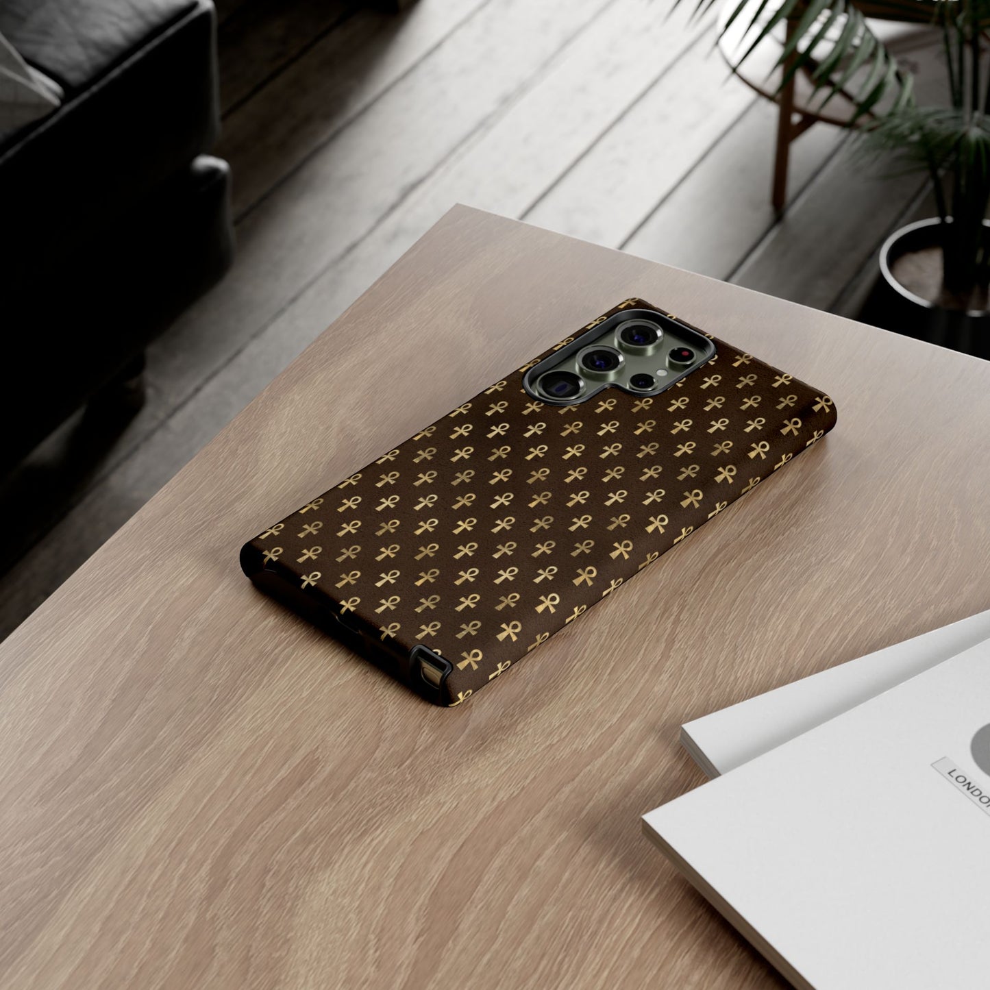 Brown Ankh Samsung Tough Cases | Egyptian Samsung Case | Ankh Samsung Case