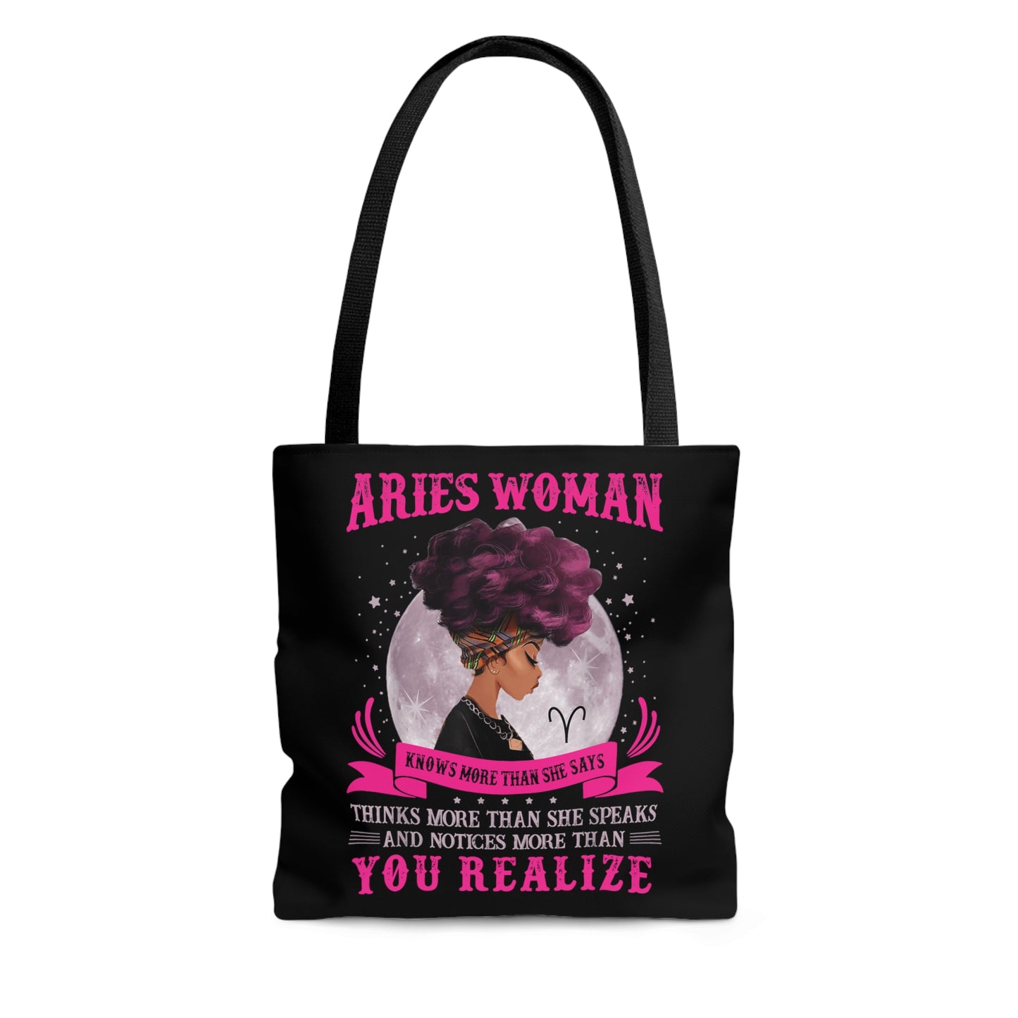 Aries Woman Tote Bag (Add Your Name!)