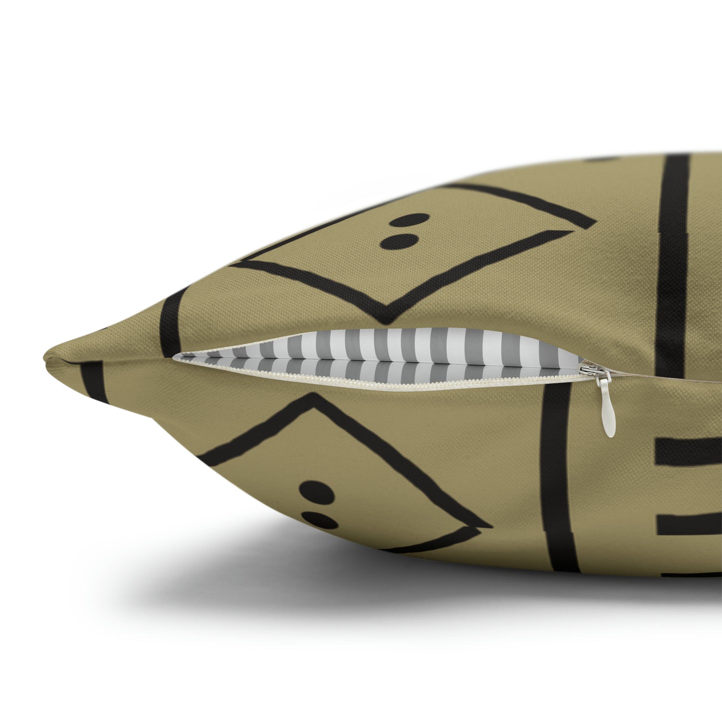 Biege Mudcloth Inspired Square Pillow Case | Afrocentric Pillow Case