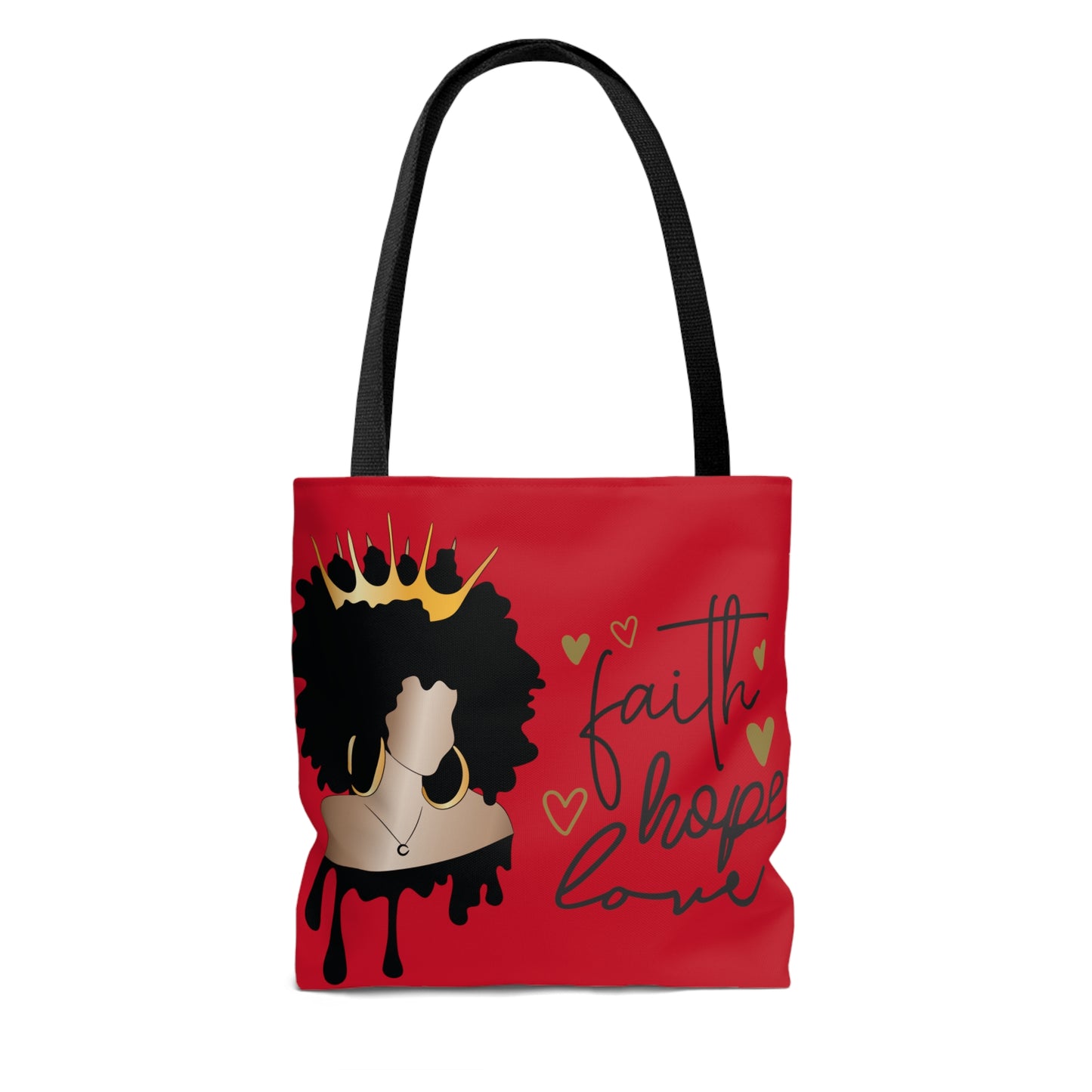 Red Faith...Hope...Love Tote Bag