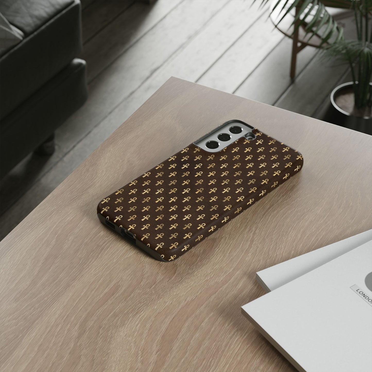 Brown Ankh Samsung Tough Cases | Egyptian Samsung Case | Ankh Samsung Case