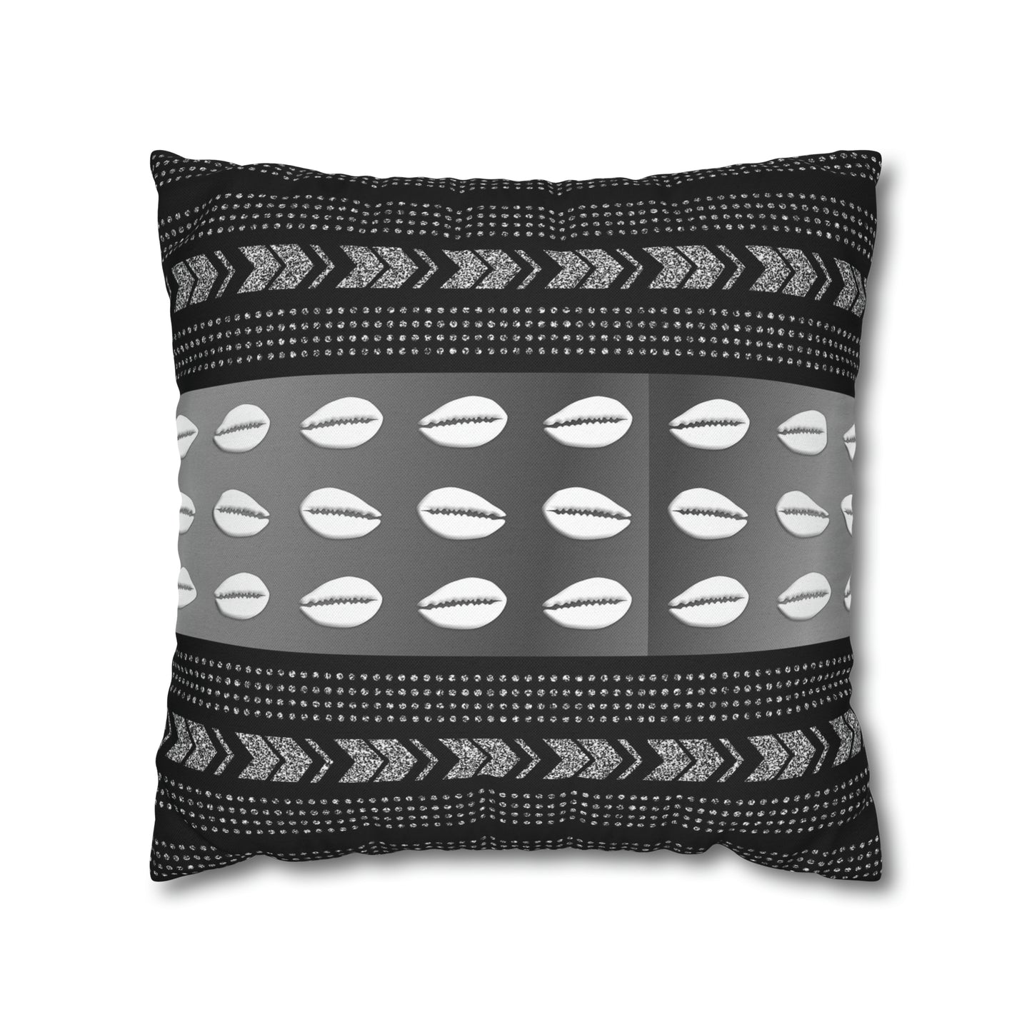 Cowrie Shell Ankara Square Pillow Case | Afrocentric Pillow Case