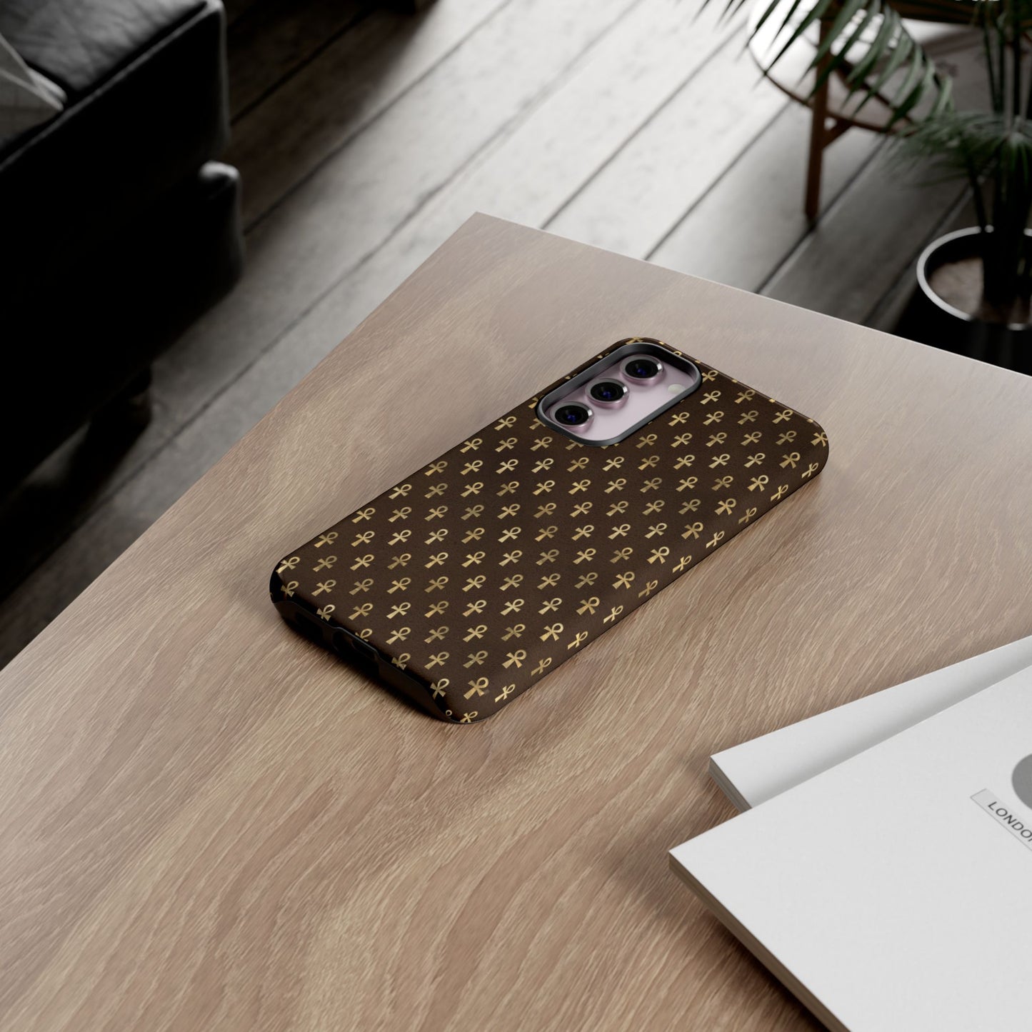 Brown Ankh Samsung Tough Cases | Egyptian Samsung Case | Ankh Samsung Case