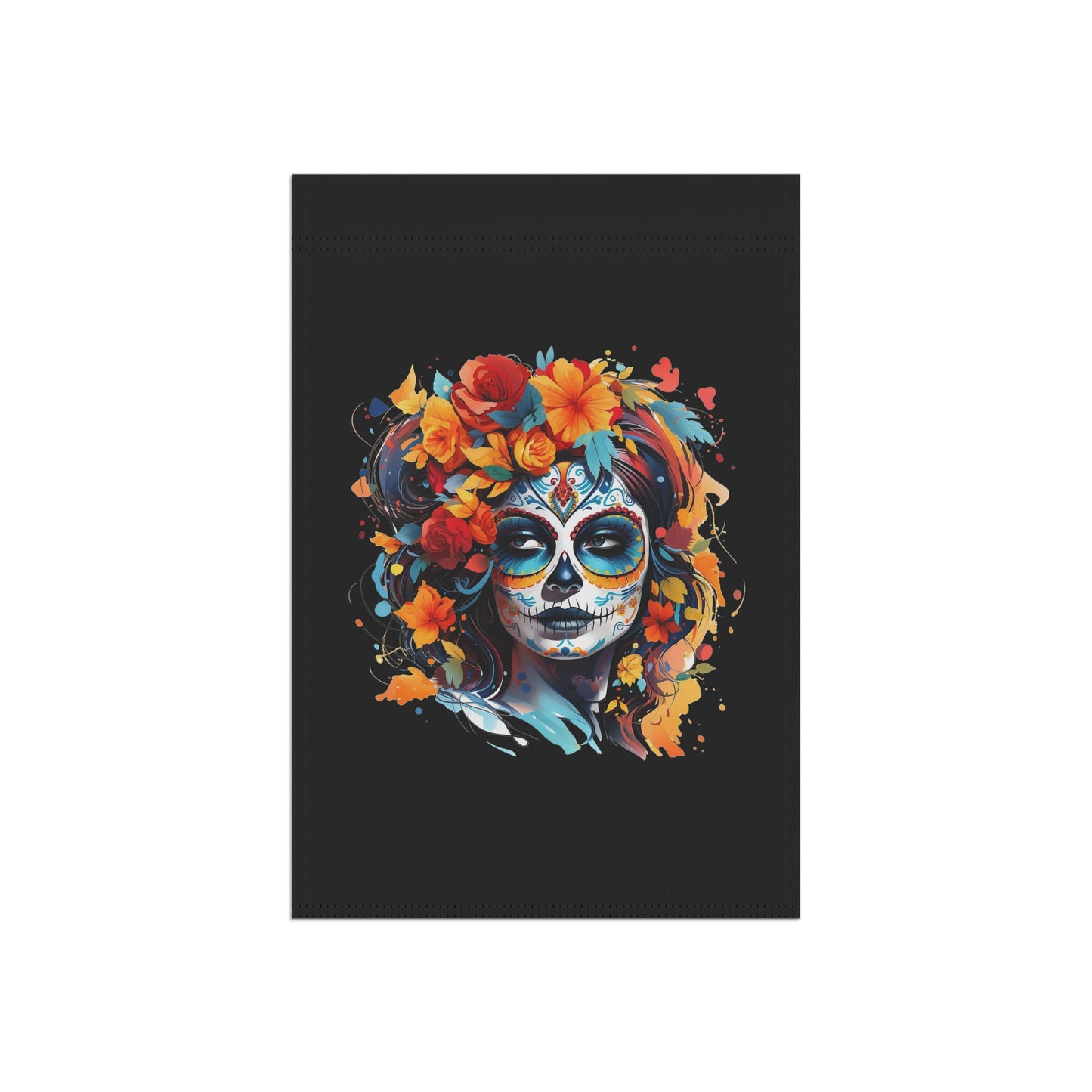 Dia De Muertos Home Flag | House Banner | Black Gifts | Yard Gifts | Yard Flag | Adinkra Banner