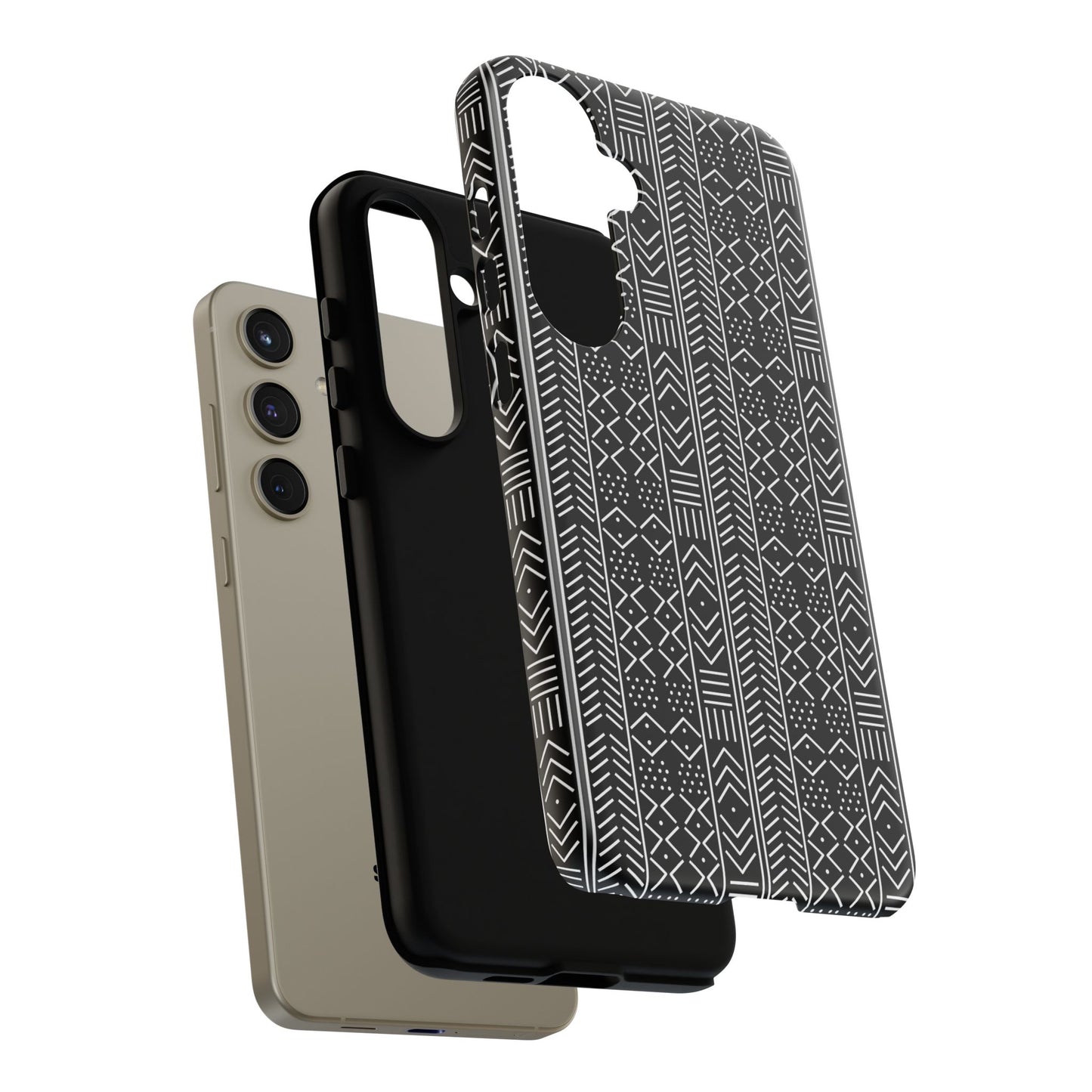 Black & White Mudcloth Samsung Tough Cases | African Samsung Case | Afrocentric Samsung Case