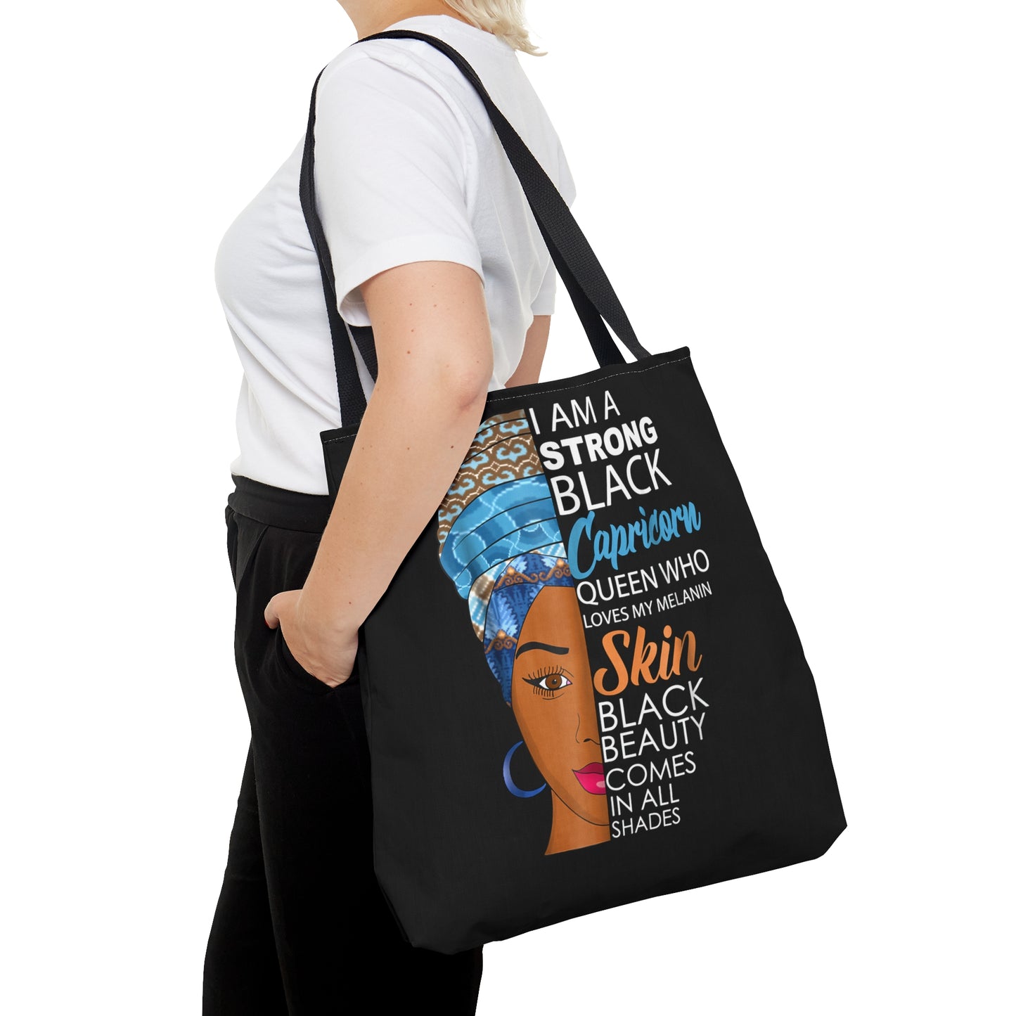 Strong Black Capricorn Tote Bag