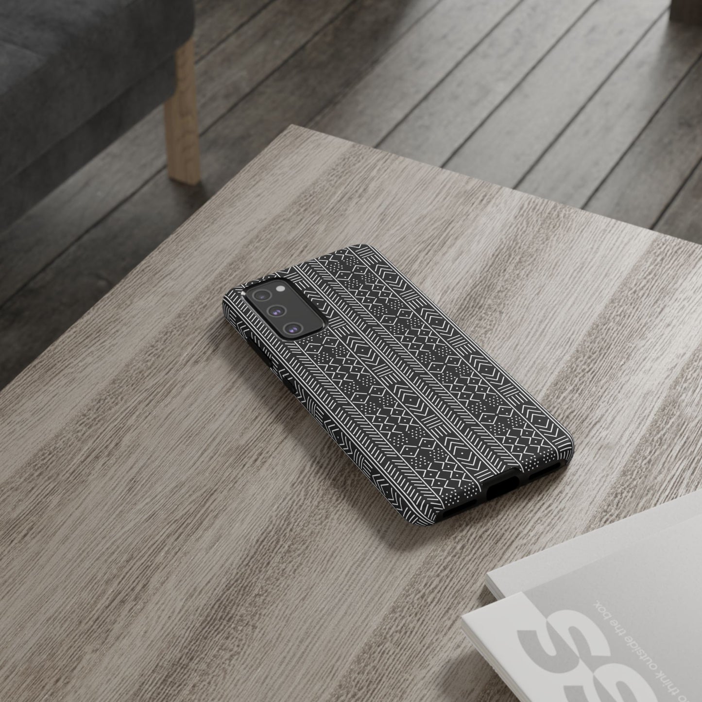 Black & White Mudcloth Samsung Tough Cases | African Samsung Case | Afrocentric Samsung Case