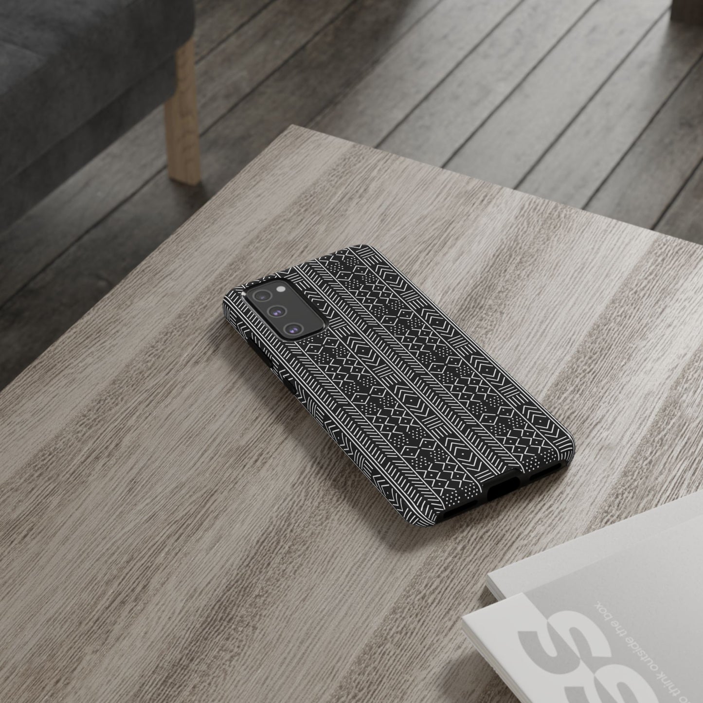 Black & White Mudcloth Samsung Tough Cases | African Samsung Case | Afrocentric Samsung Case