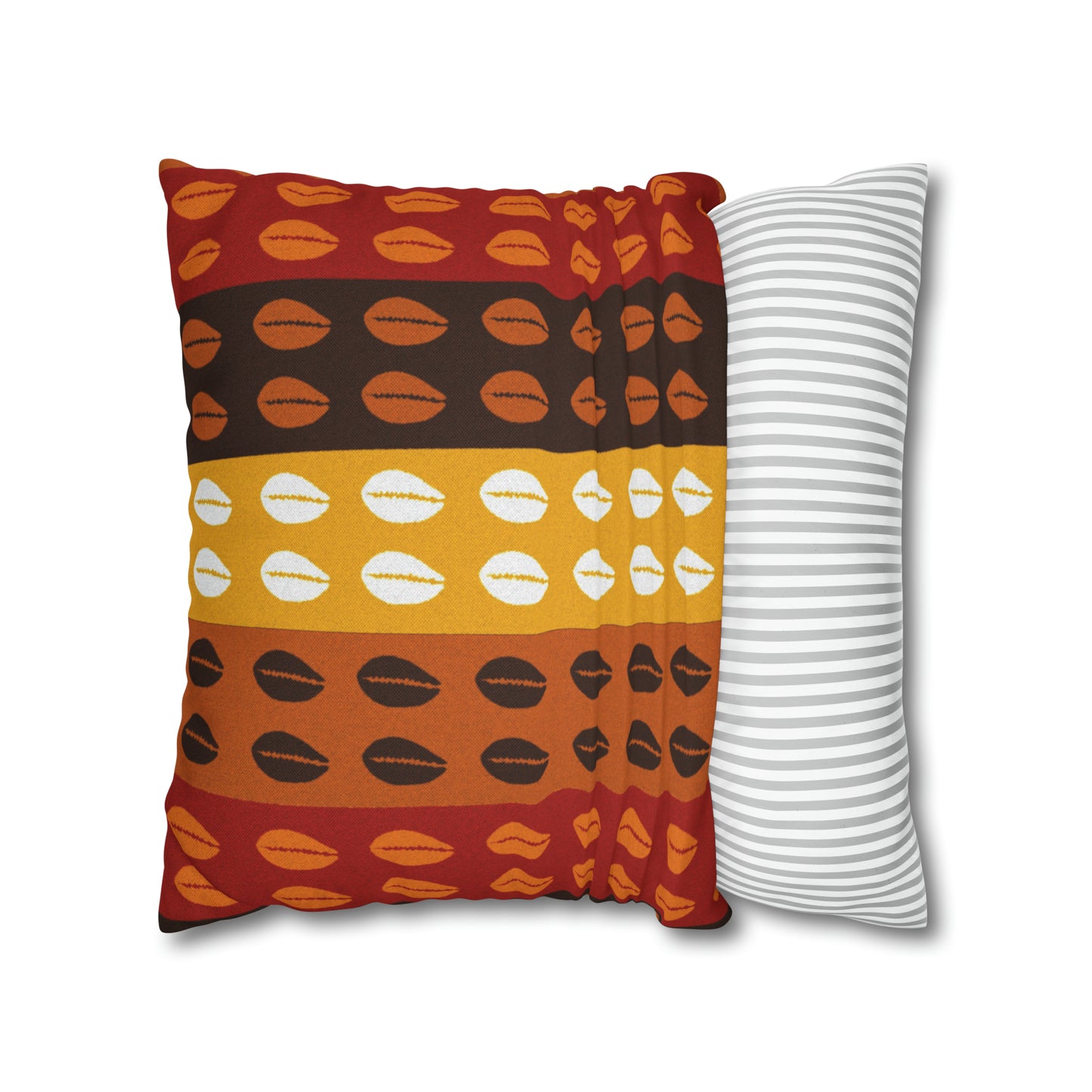 Colorful Cowrie Shell Square Pillow Case | Afrocentric Pillow Case