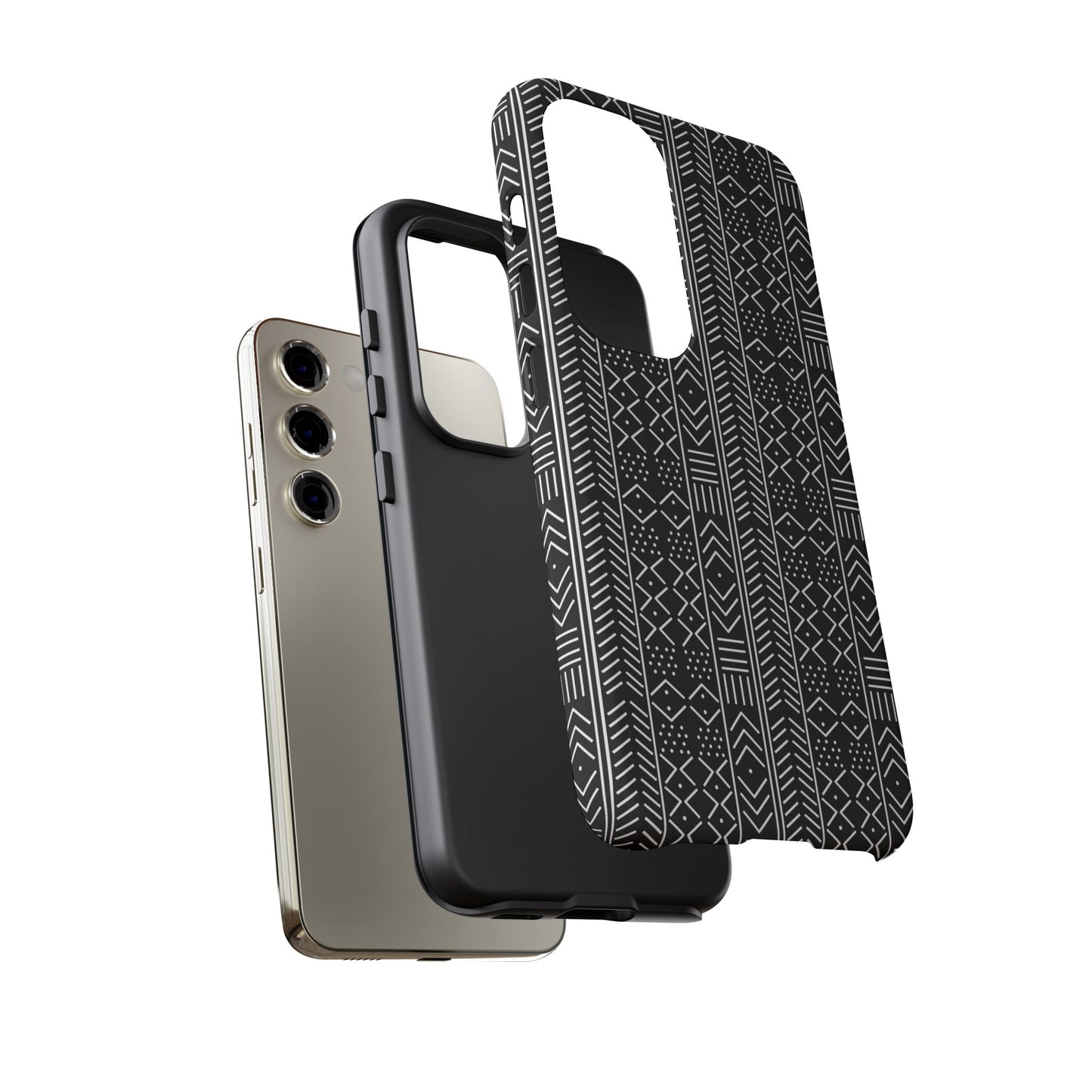 Black & White Mudcloth Samsung Tough Cases | African Samsung Case | Afrocentric Samsung Case