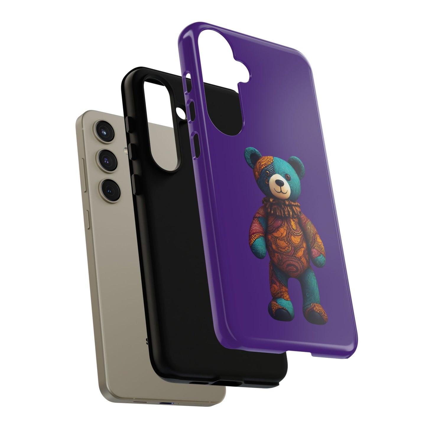 Purple and Blue Bear Samsung Tough Cases | African Samsung Case | Afrocentric Samsung Case