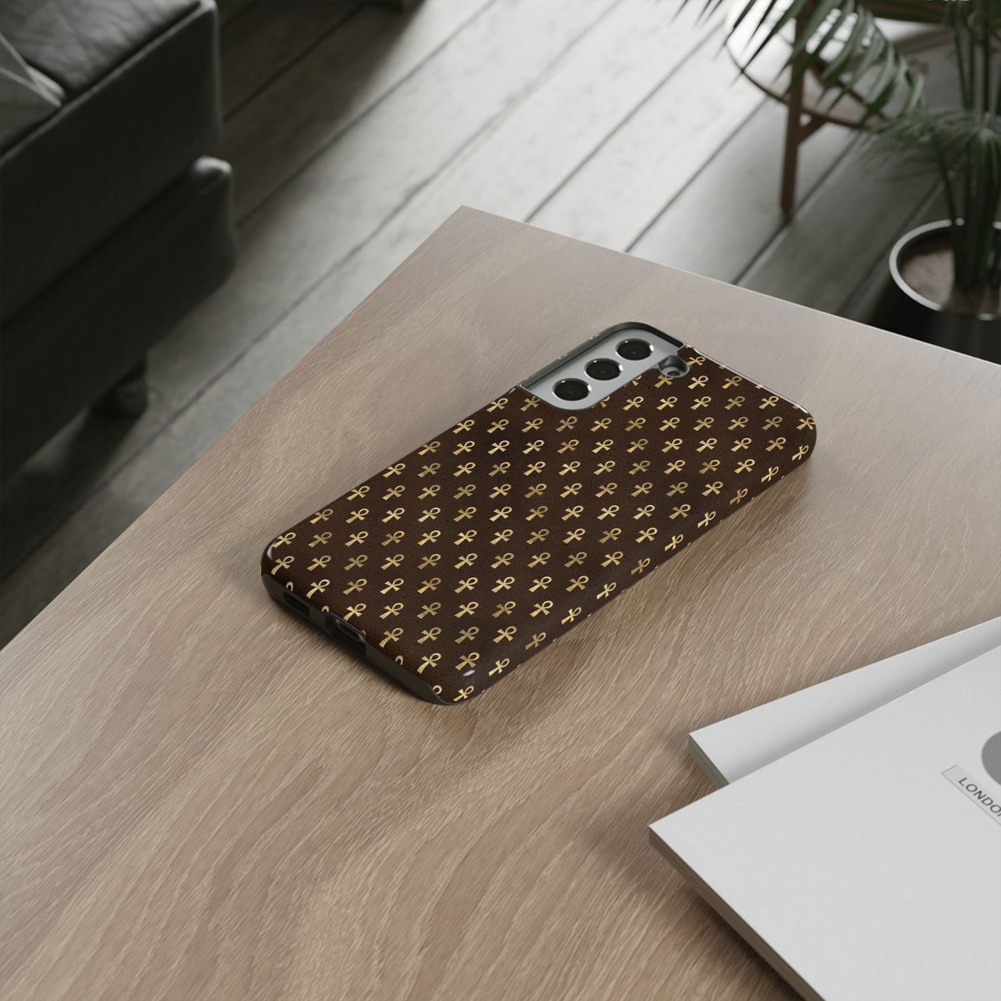 Brown Ankh Samsung Tough Cases | Egyptian Samsung Case | Ankh Samsung Case