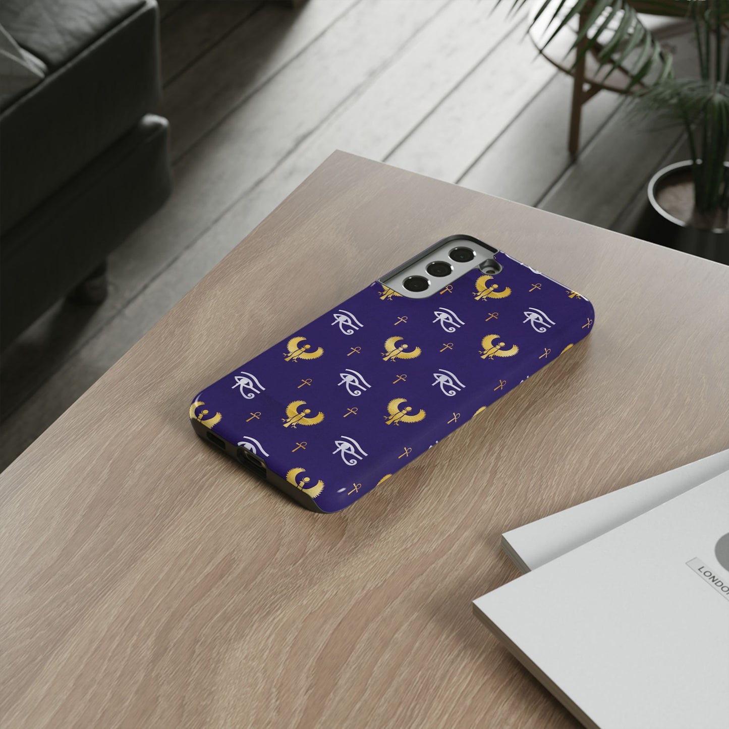 Blue Gold Egyptian Samsung Tough Cases | African Samsung Case | Afrocentric Samsung Case | Egyptian Samsung Case