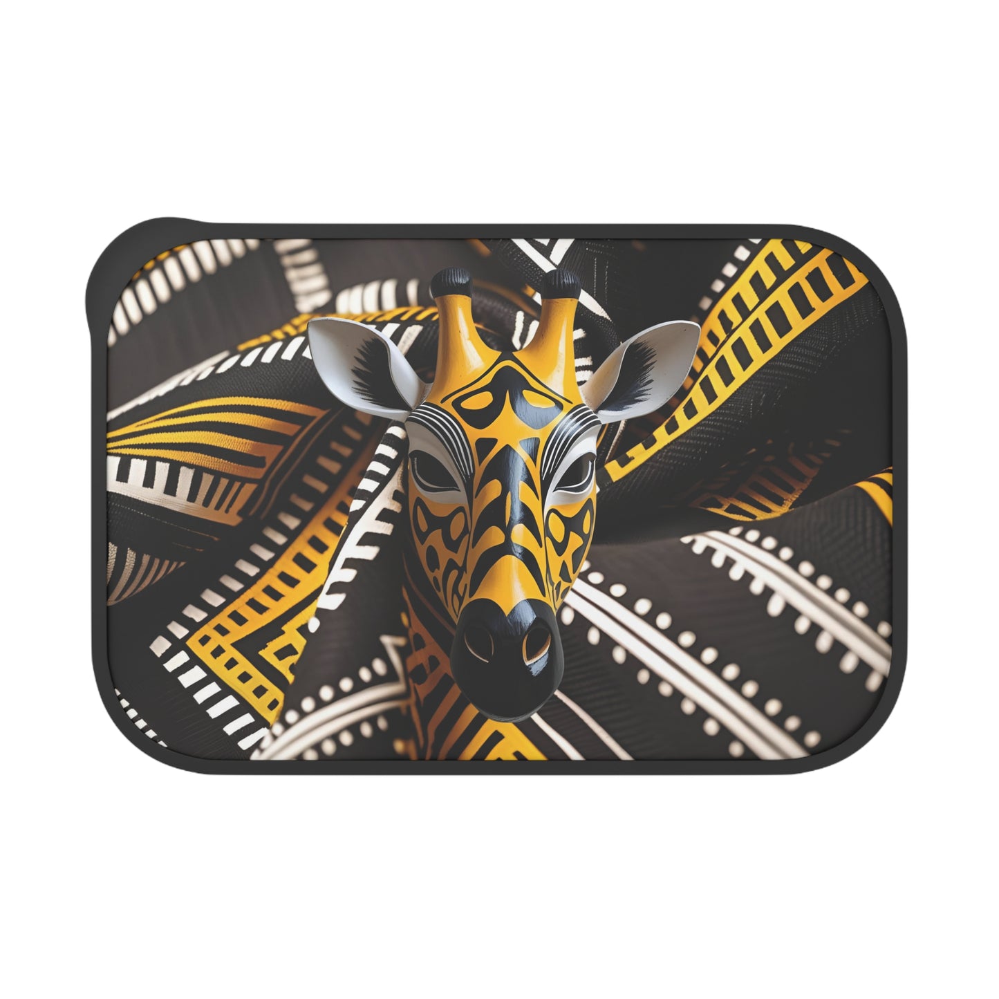 Colorful Giraffe Bento Box with Utensils, Eco-Friendly Meal Prep Container, Kids Lunch Box, Animal Lover Gift, Stylish Food Storage