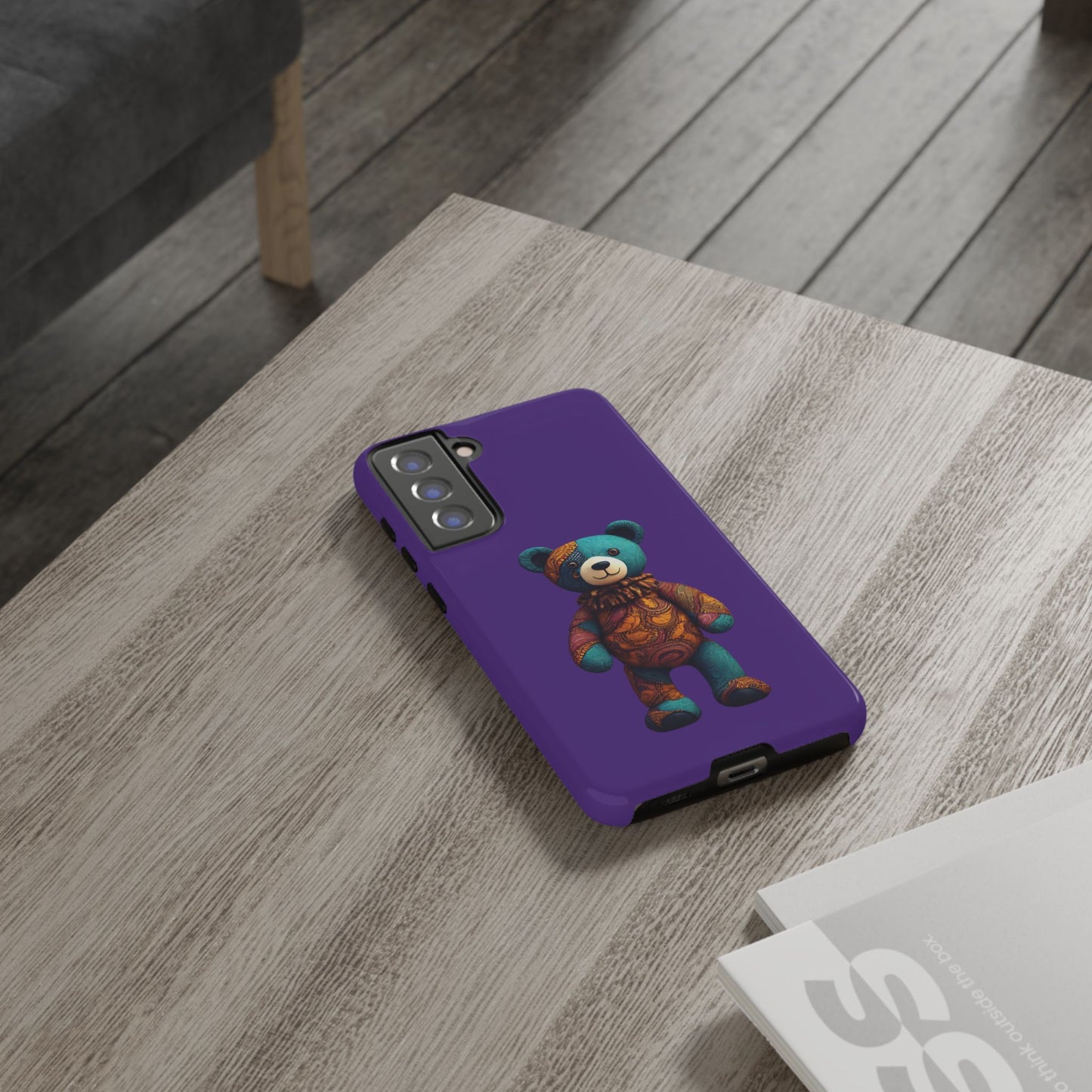 Purple and Blue Bear Samsung Tough Cases | African Samsung Case | Afrocentric Samsung Case