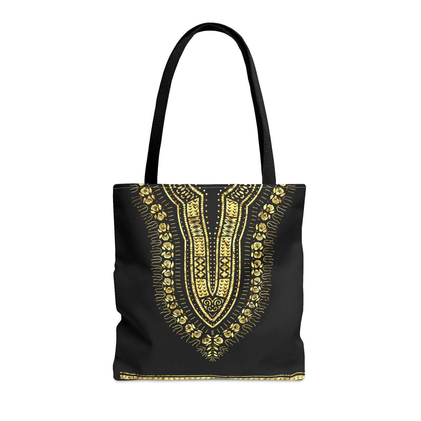 Black and Gold Dashiki Tote Bag