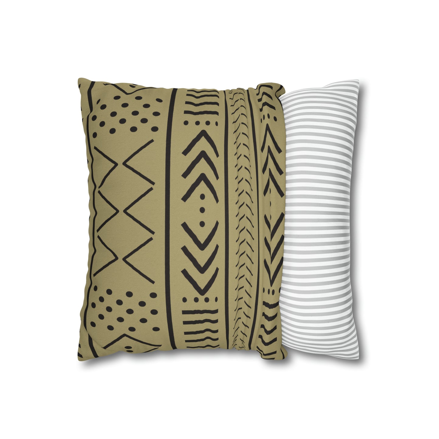 Biege Mudcloth Inspired Square Pillow Case | Afrocentric Pillow Case
