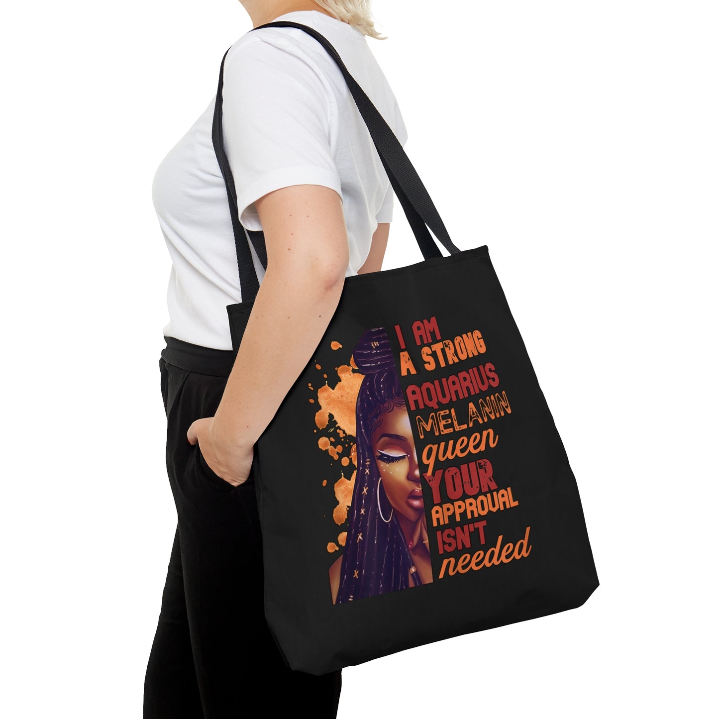 Aquarius Melanin Tote Bag (Add Your Name!)