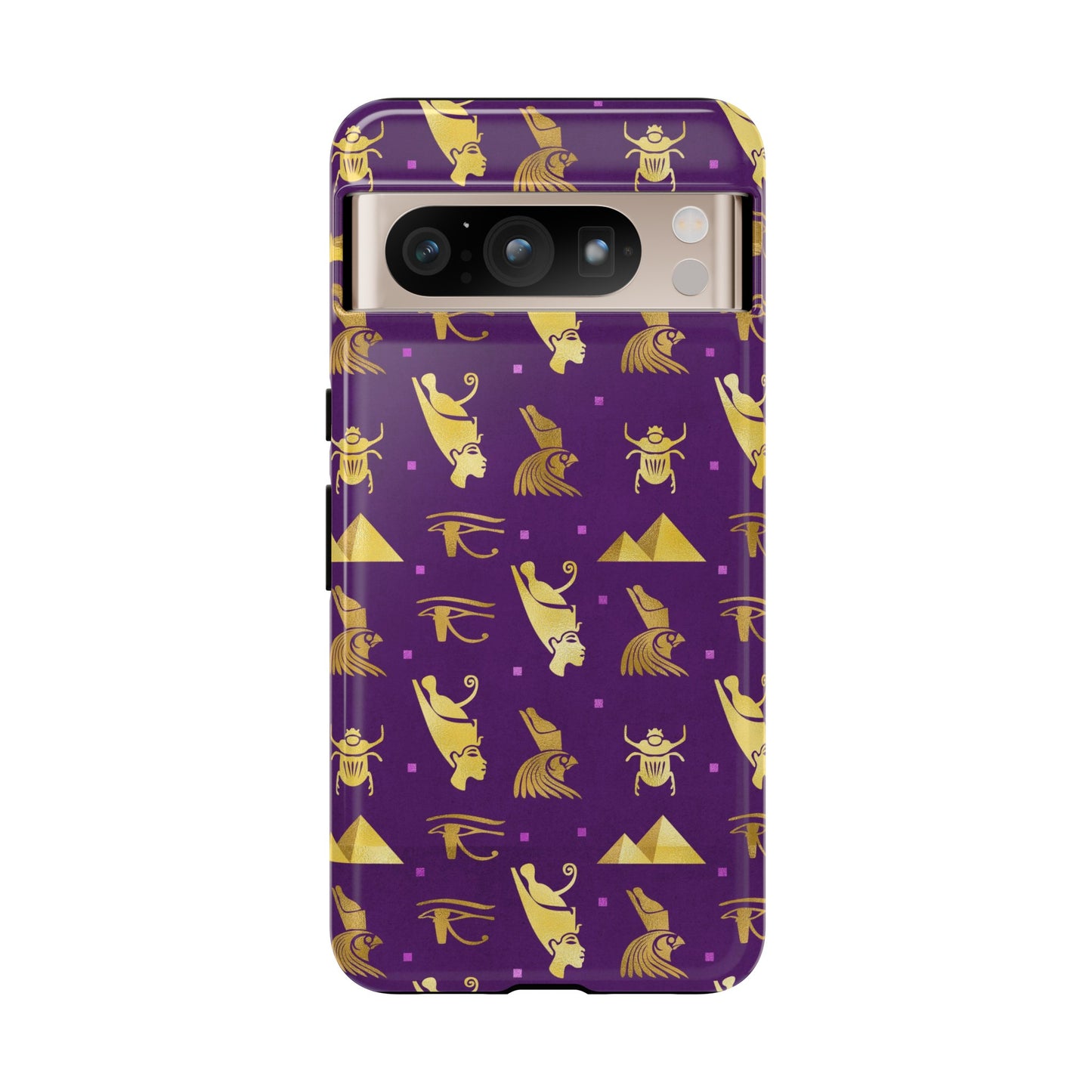 Purple and Gold Egyptian Google Pixel Tough Cases | African Google Pixel Case | Afrocentric Google Pixel Case | Egyptian Phone Case
