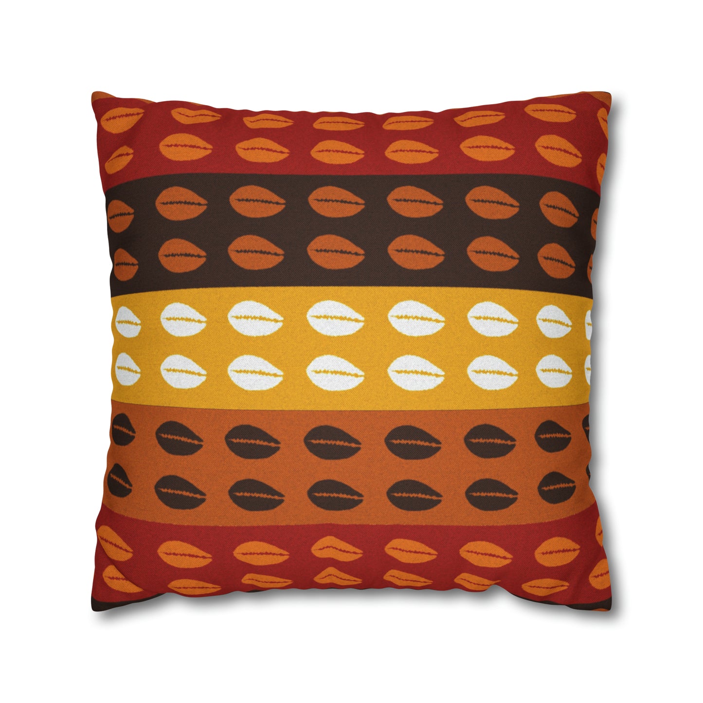 Colorful Cowrie Shell Square Pillow Case | Afrocentric Pillow Case