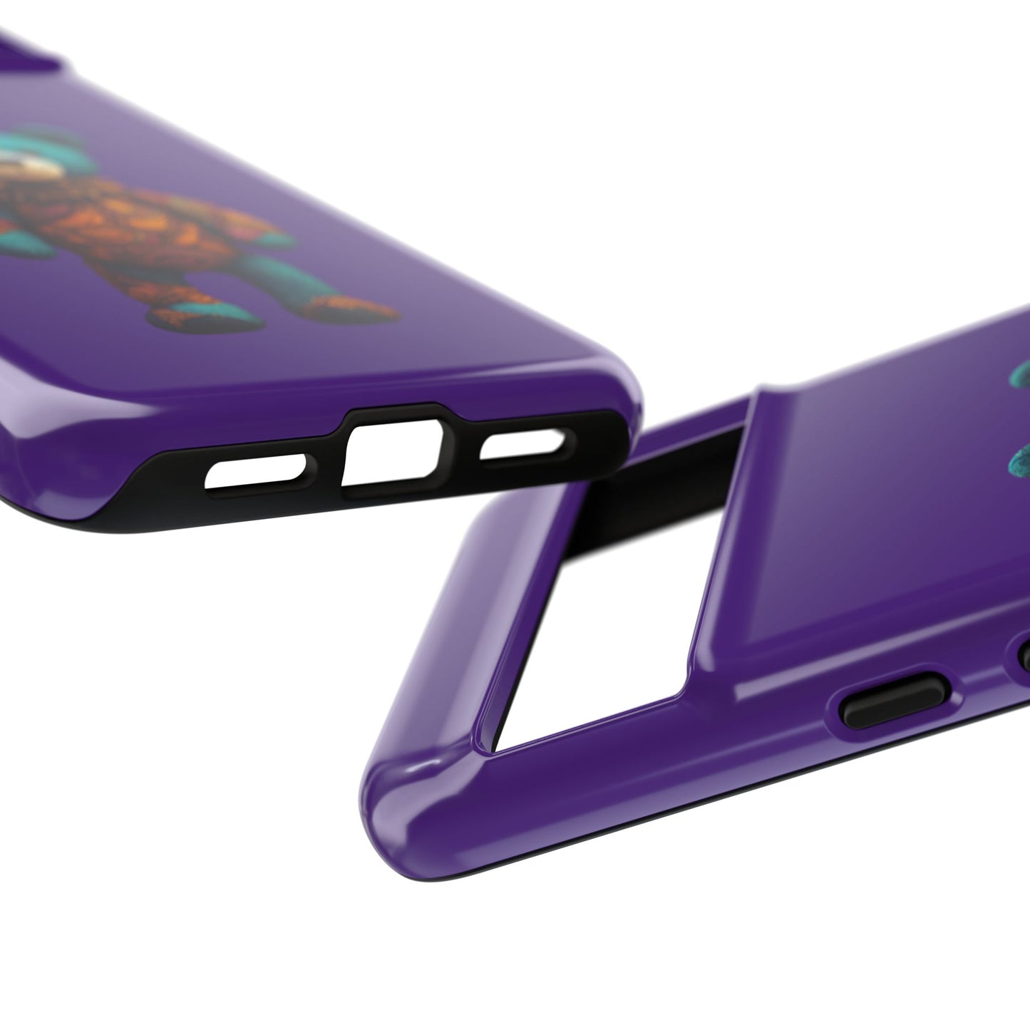 Purple and Blue Bear Google Pixel Tough Cases | African Google Pixel Case | Afrocentric Google Pixel Case