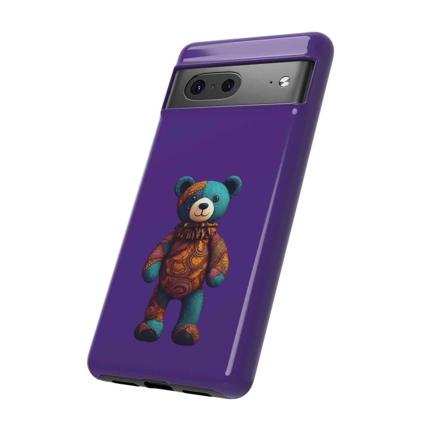 Purple and Blue Bear Google Pixel Tough Cases | African Google Pixel Case | Afrocentric Google Pixel Case