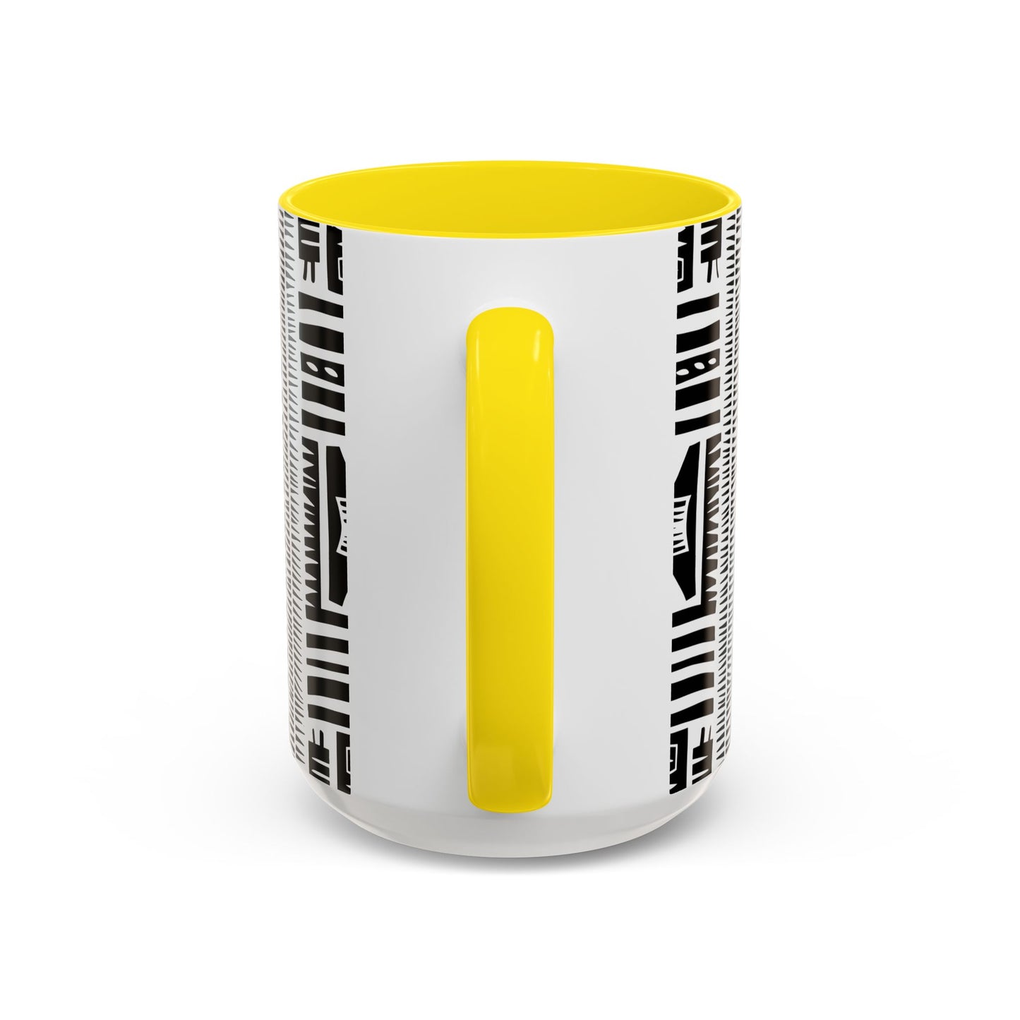 Boho Chic Accent Coffee Mug - Unique Black and White Design, Perfect Gift for Her, Modern Home Decor, Coffee Lover, Tea Enthusiast