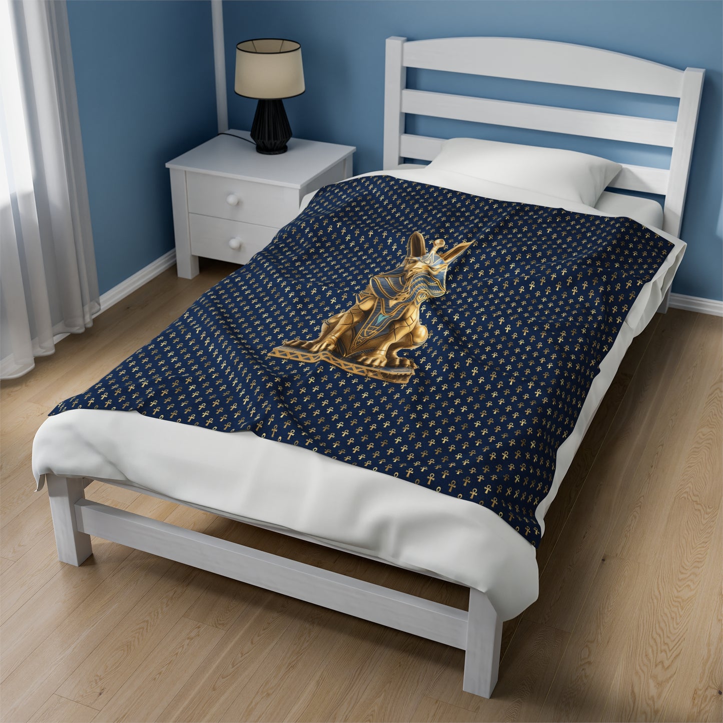Anubis Egyptian Plush Blanket
